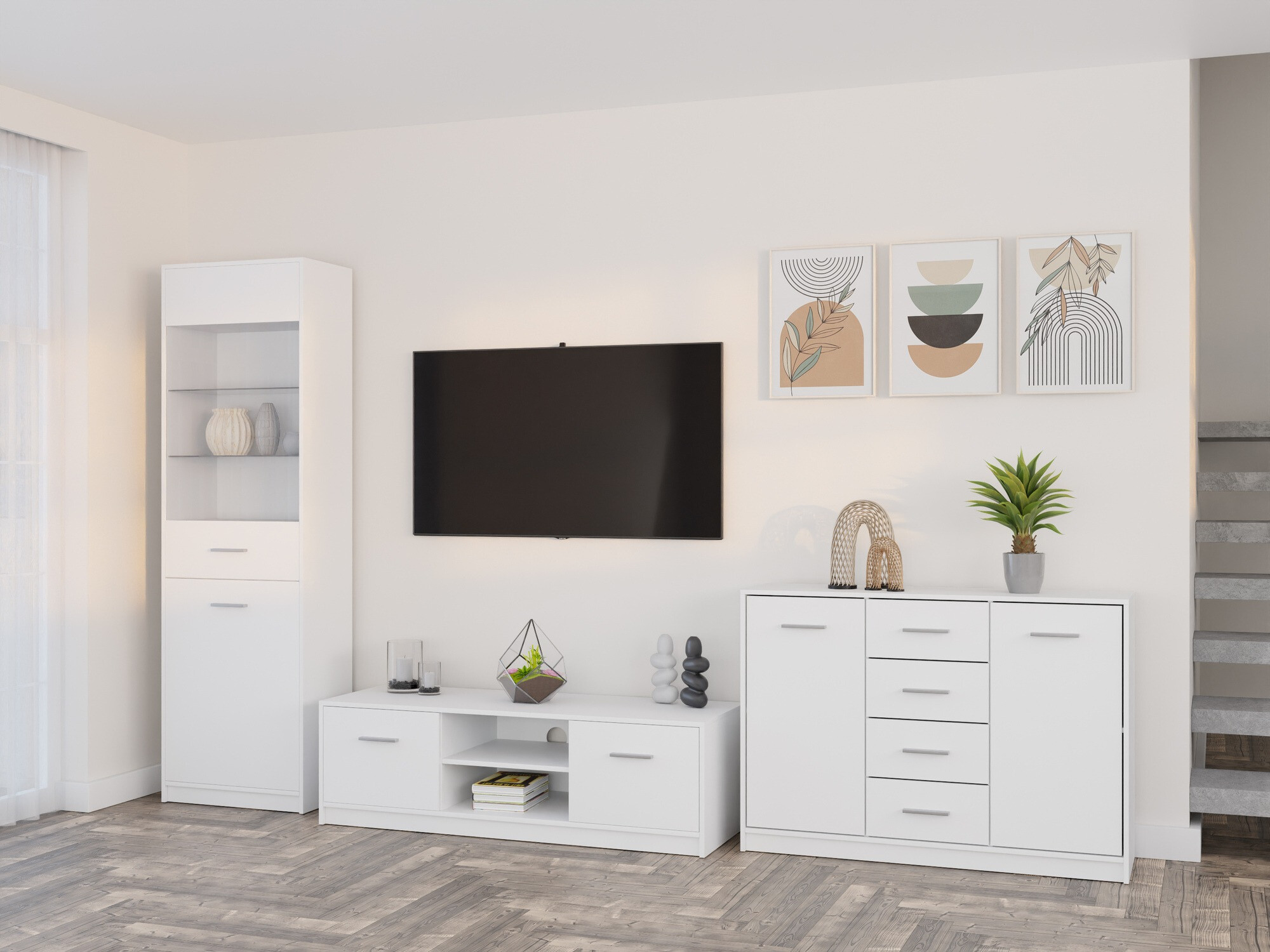 Viesistabas komplekts Novsore 162 (Balts)