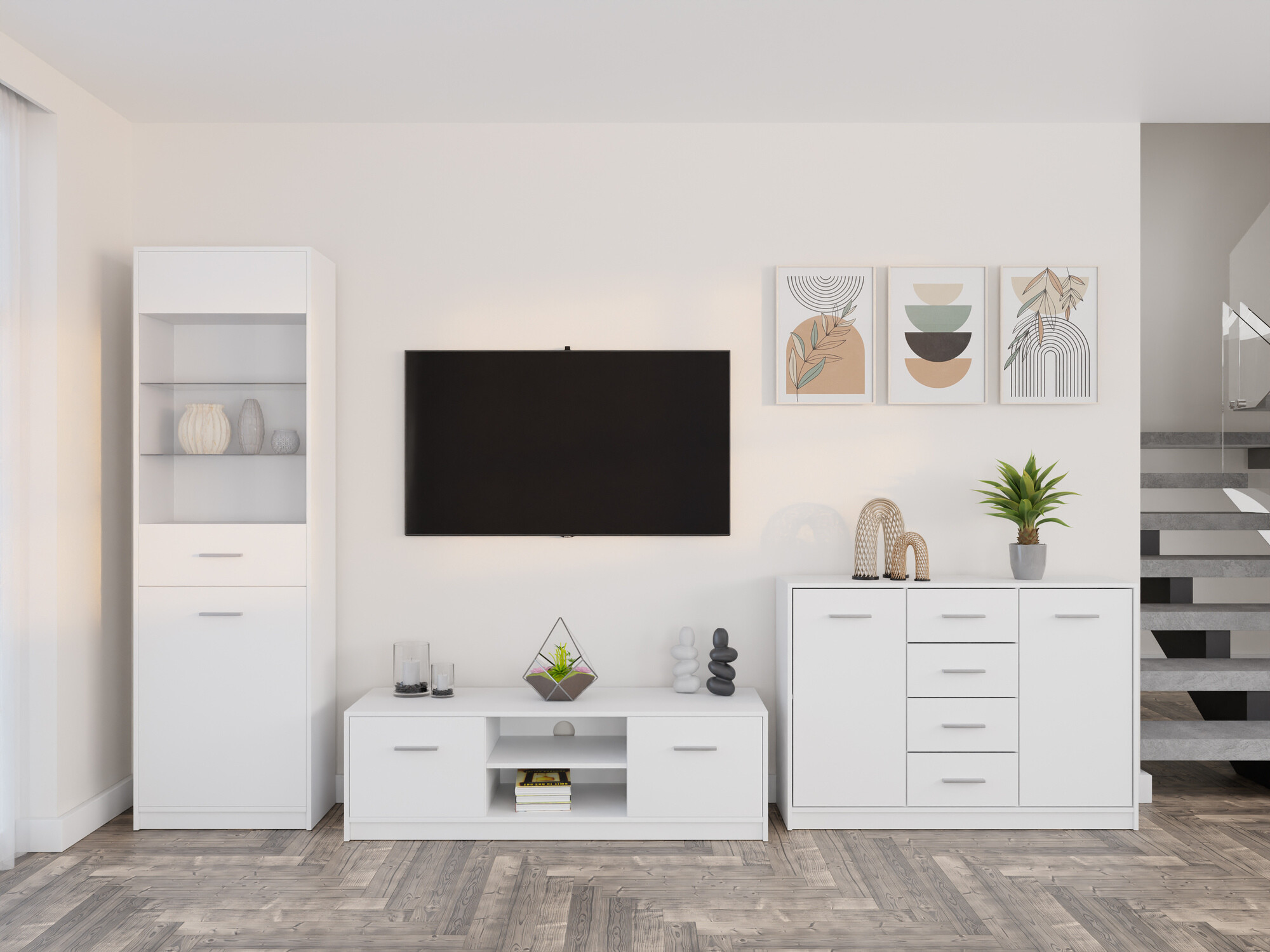 Viesistabas komplekts Novsore 162 (Balts)