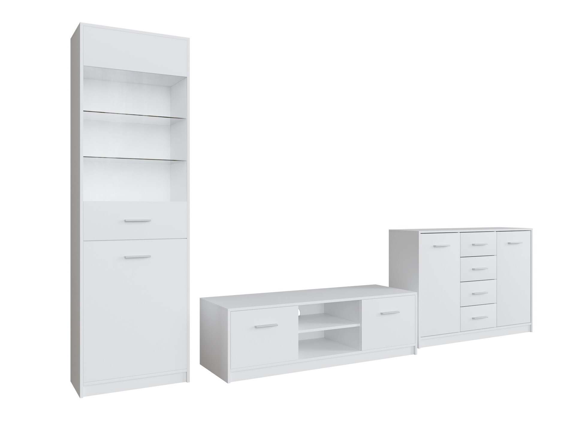 Viesistabas komplekts Novsore 162 (Balts)