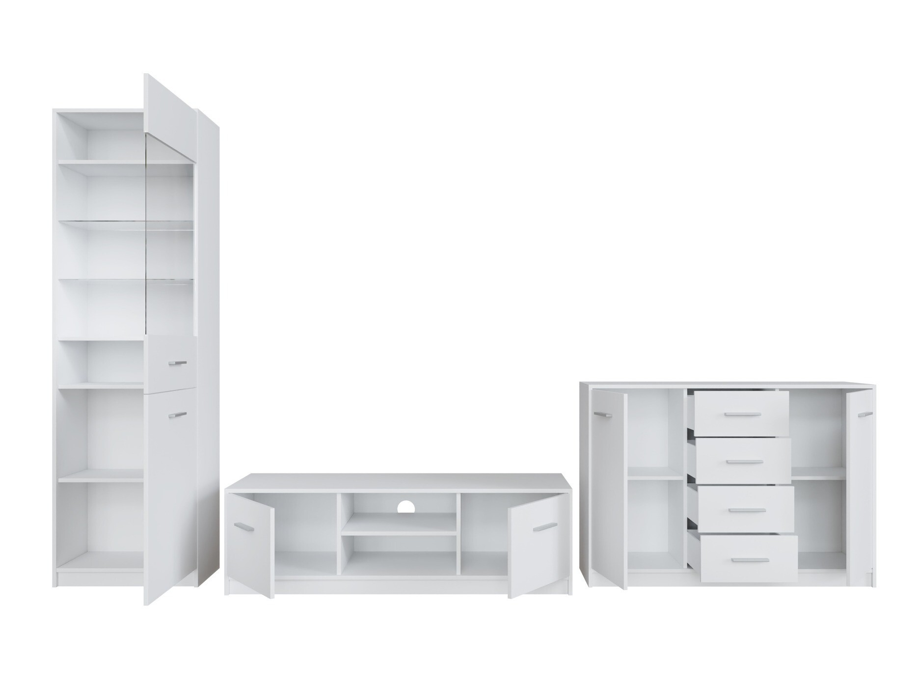 Viesistabas komplekts Novsore 162 (Balts)