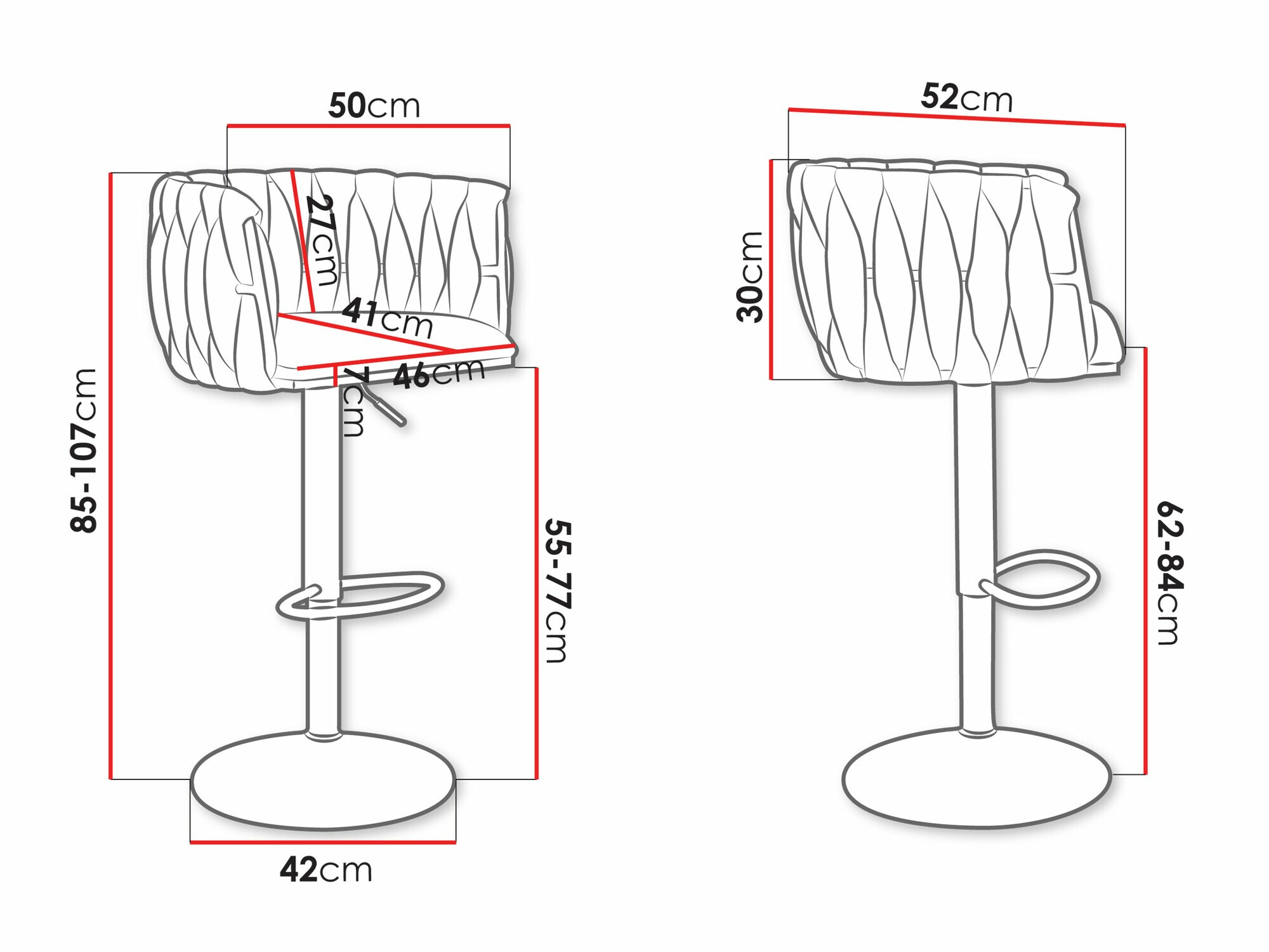 Барный стул Comfivo 435 (Чёрный)
