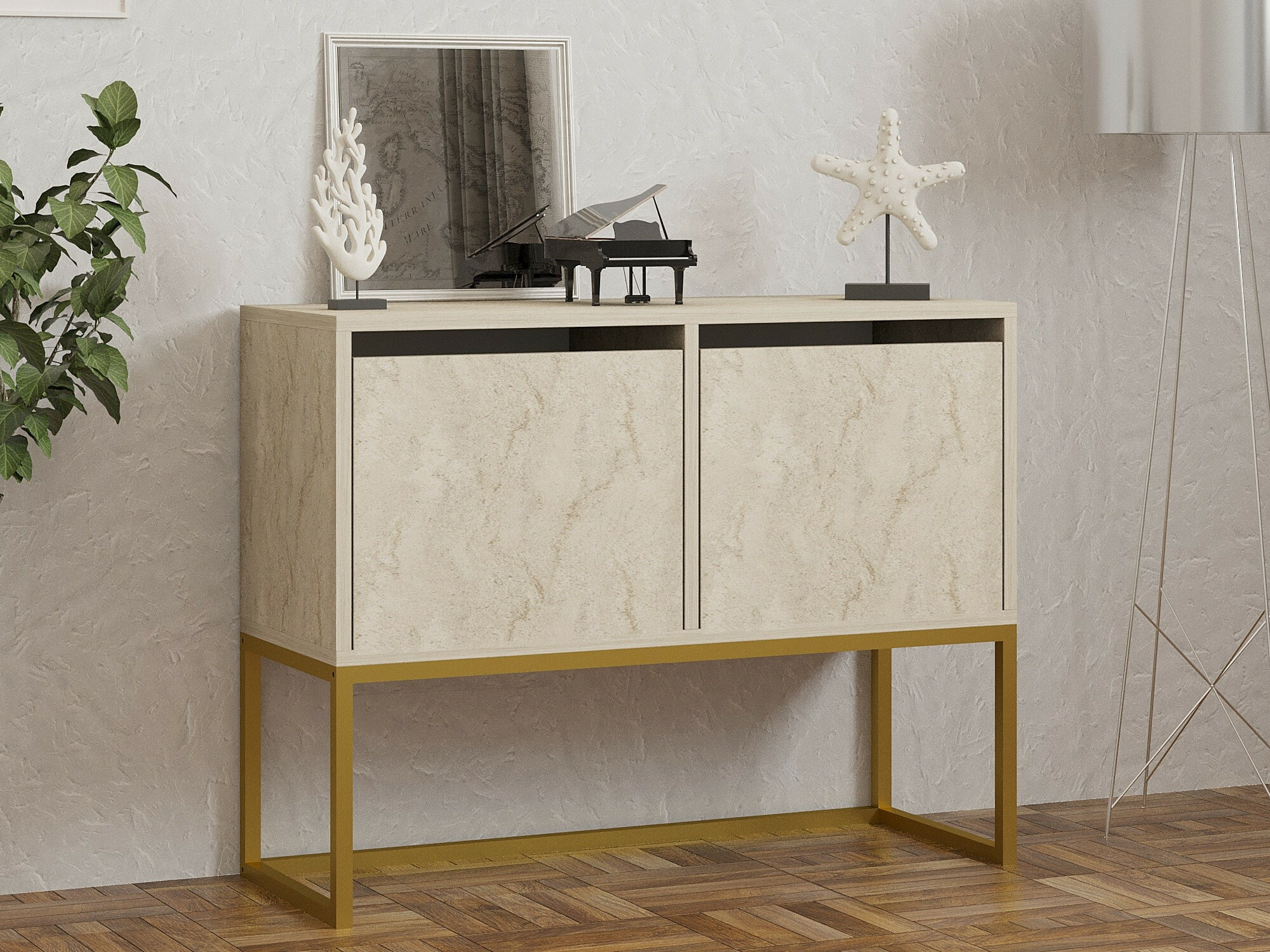 Шкафчик Kailua 2440 (Светлый травертин)