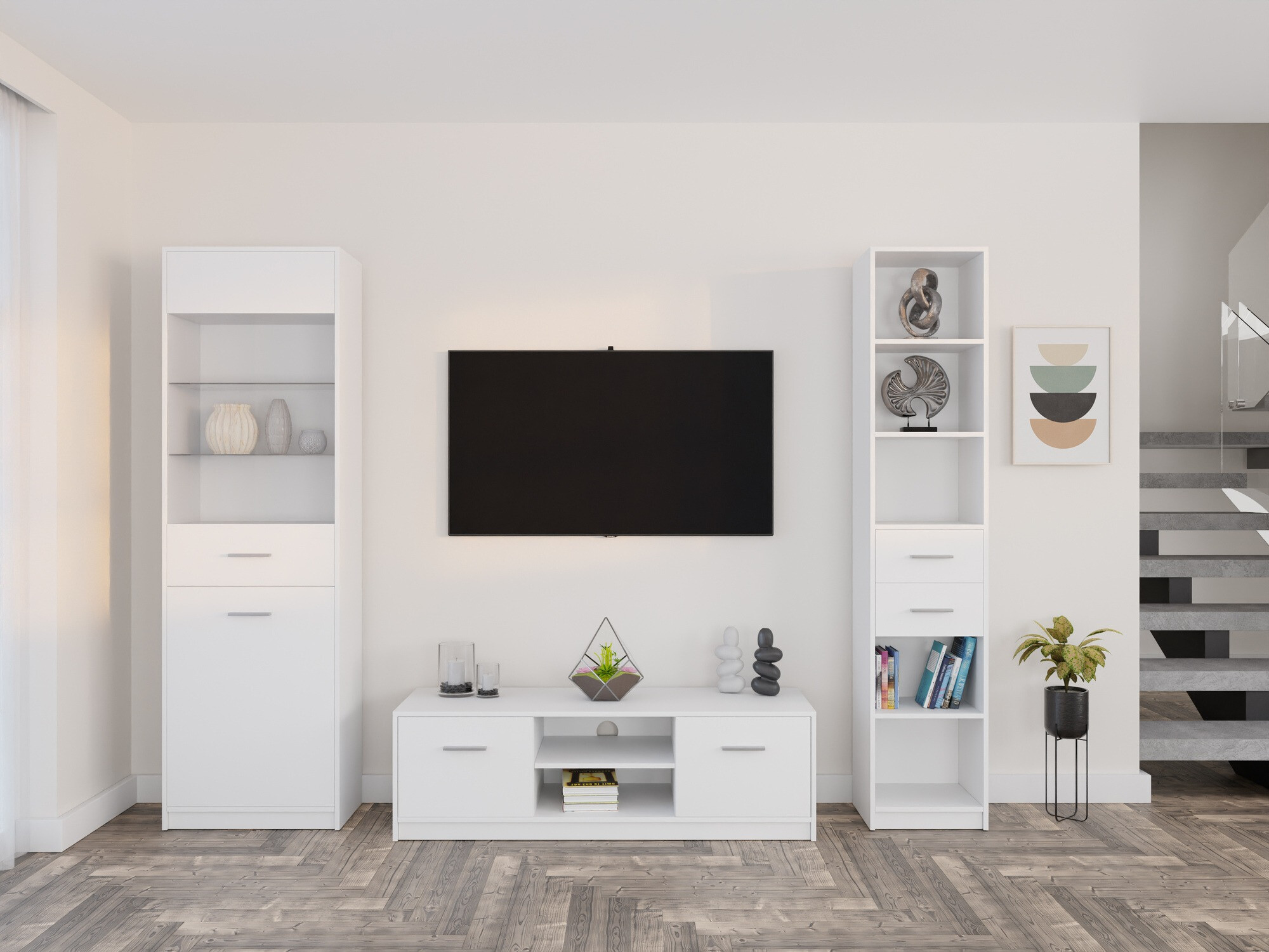 Viesistabas komplekts Novsore 163 (Balts)