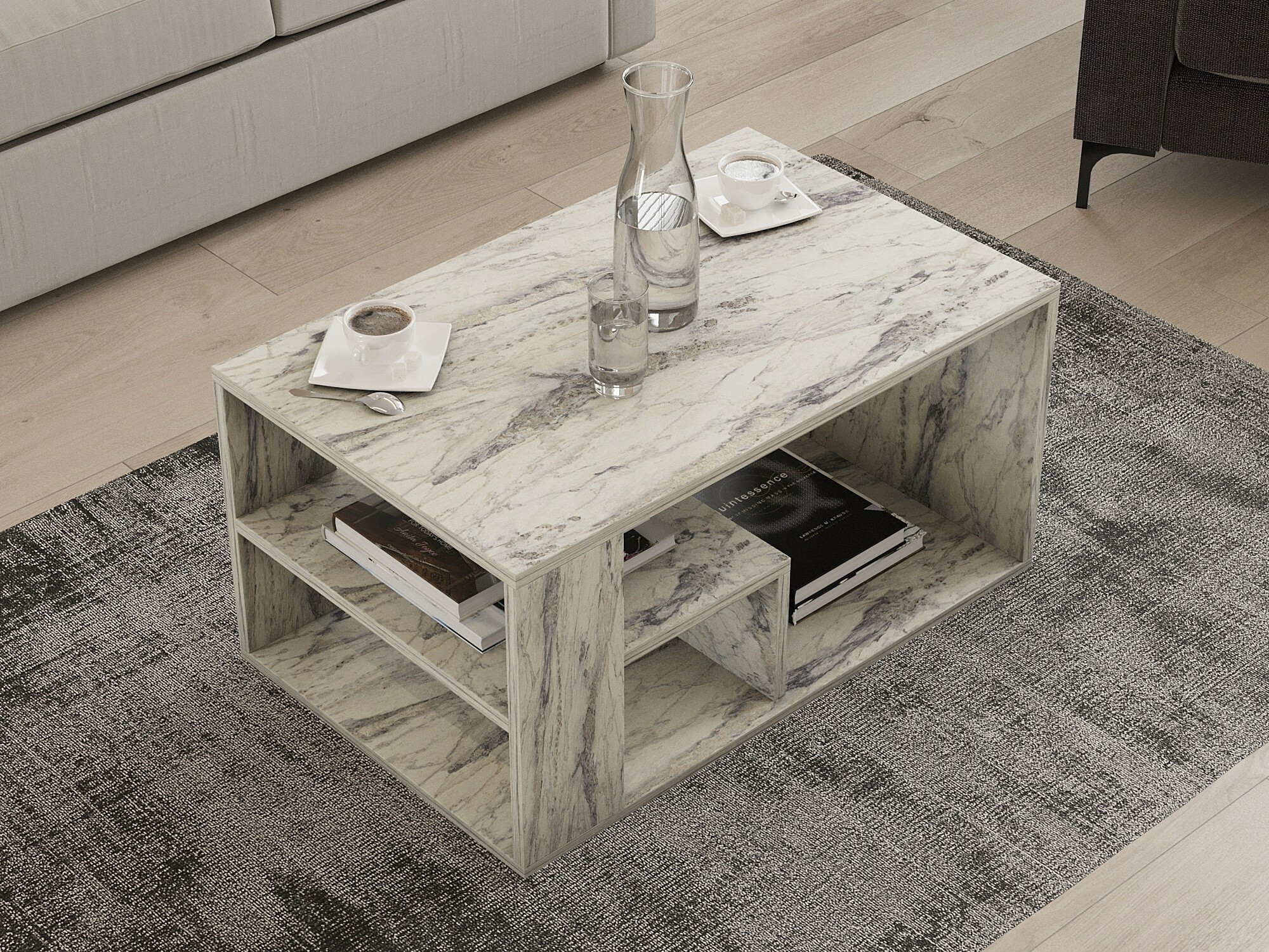 Журнальный столик Kailua 2435 (Белый мрамор)