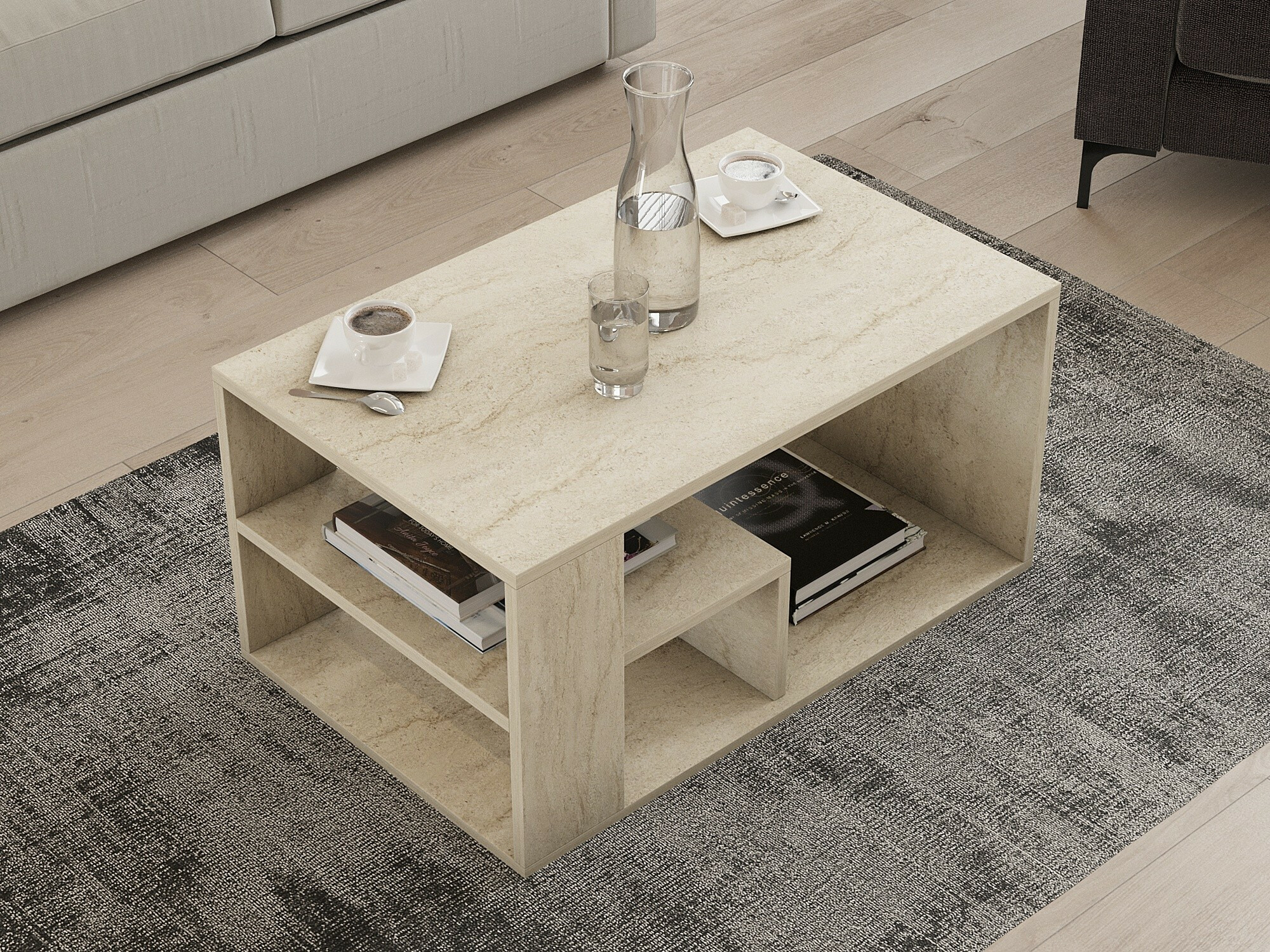 Журнальный столик Kailua 2435 (Светлый травертин)