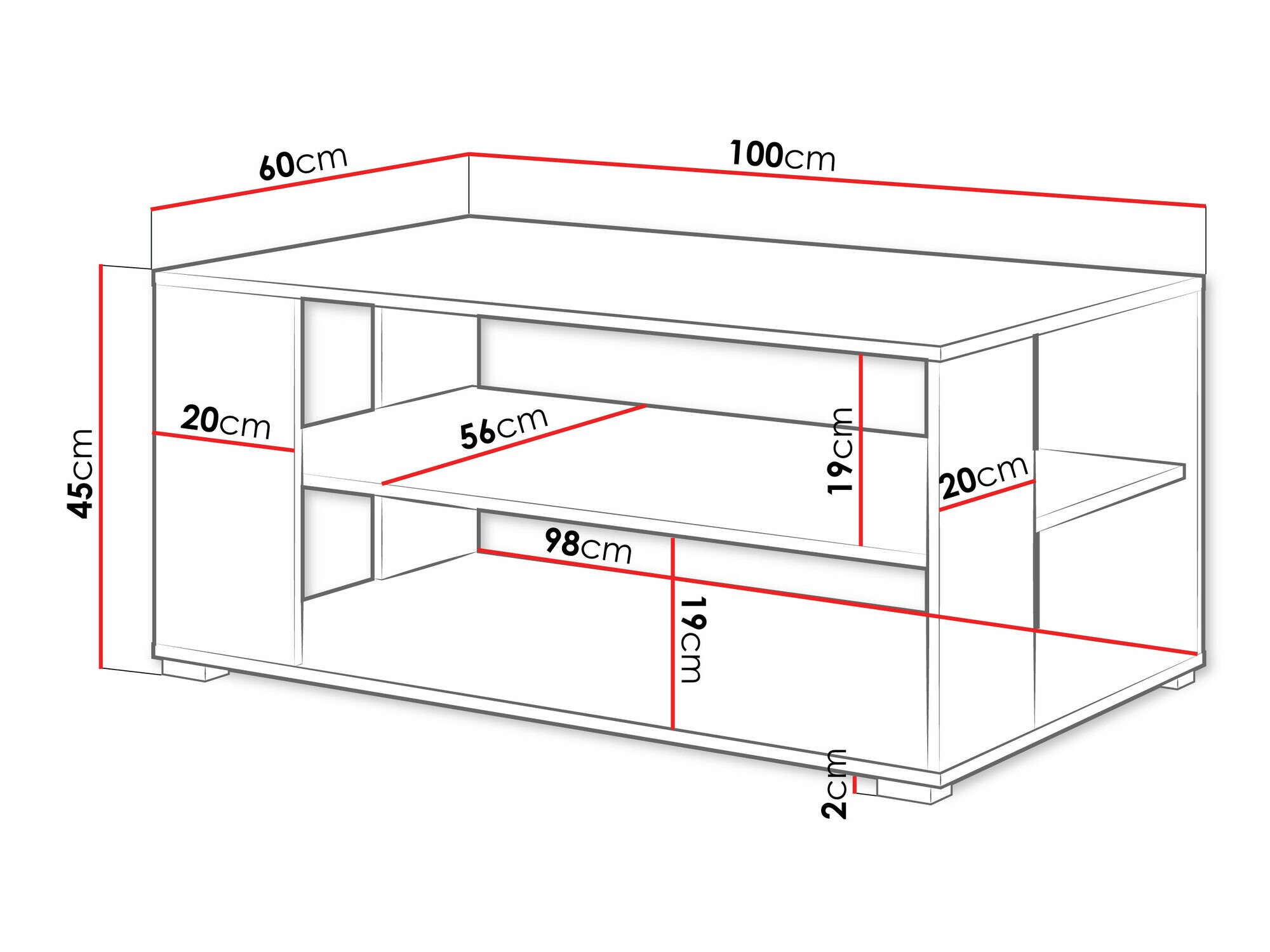 Žurnālu galdiņš Sarasota 187 (Grafīts)