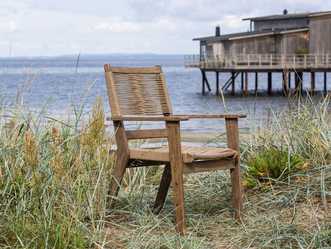 Dārza krēsls Dallas 4772 (Tumši brūns + Akācija)