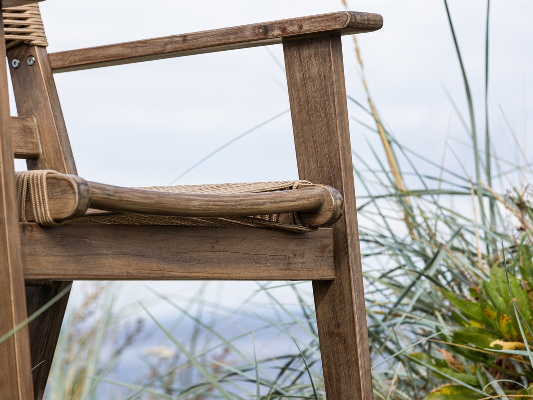 Dārza krēsls Dallas 4772 (Tumši brūns + Akācija)