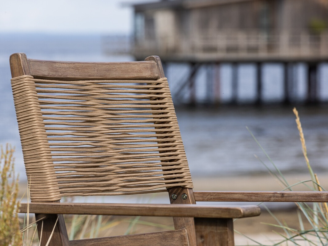 Dārza krēsls Dallas 4772 (Tumši brūns + Akācija)