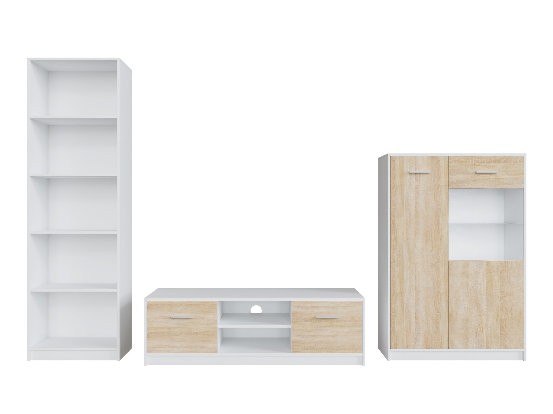 Набор для гостиной Novsore 164 (Белый + Сонома Дуб)