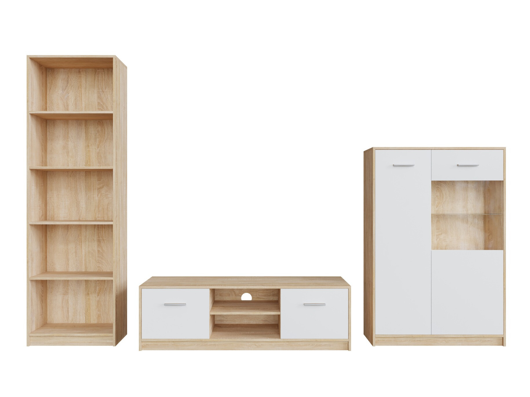 Набор для гостиной Novsore 164 (Сонома Дуб + Белый)