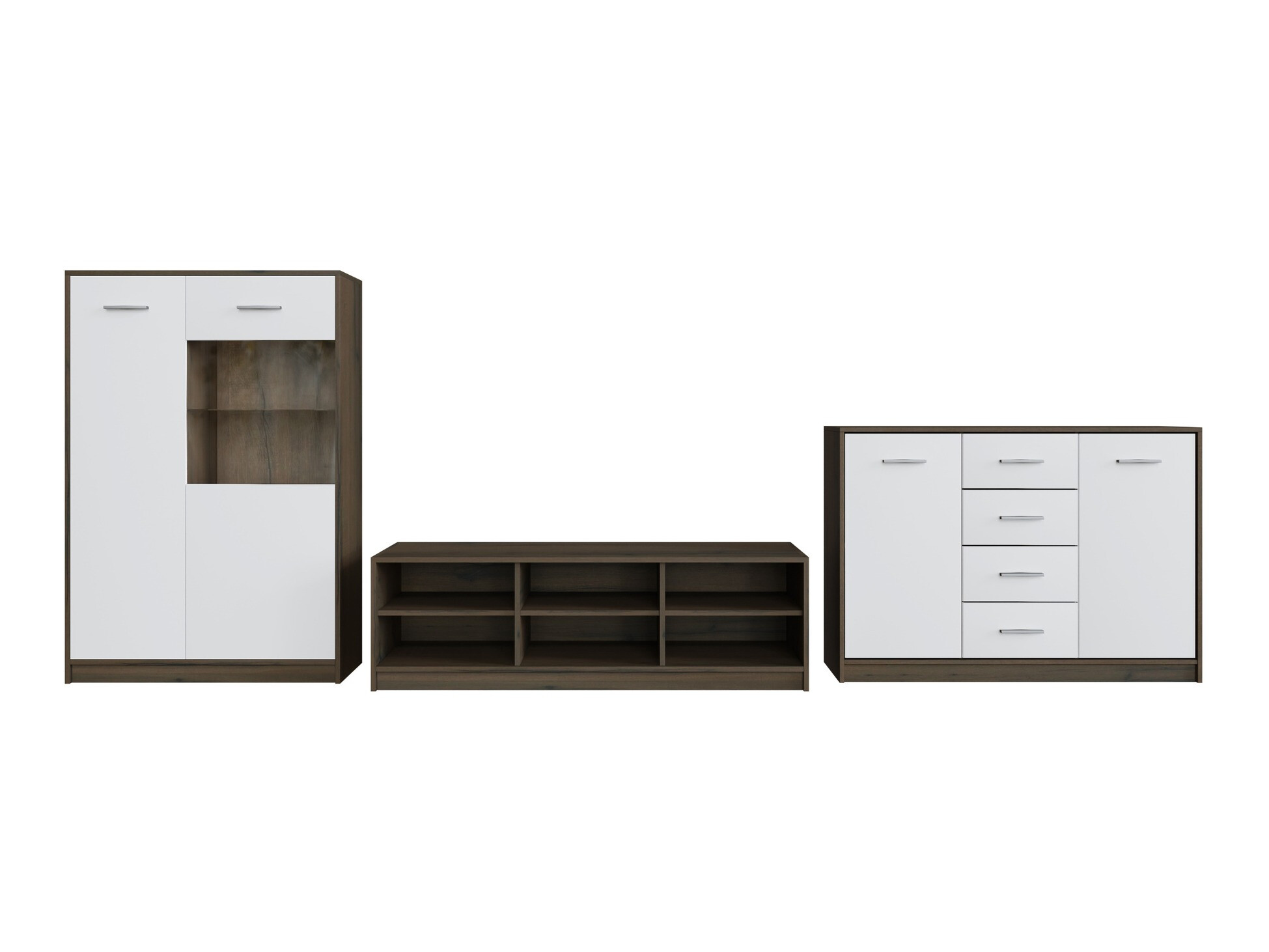 Набор для гостиной Novsore 165 (Темный дуб + Белый)