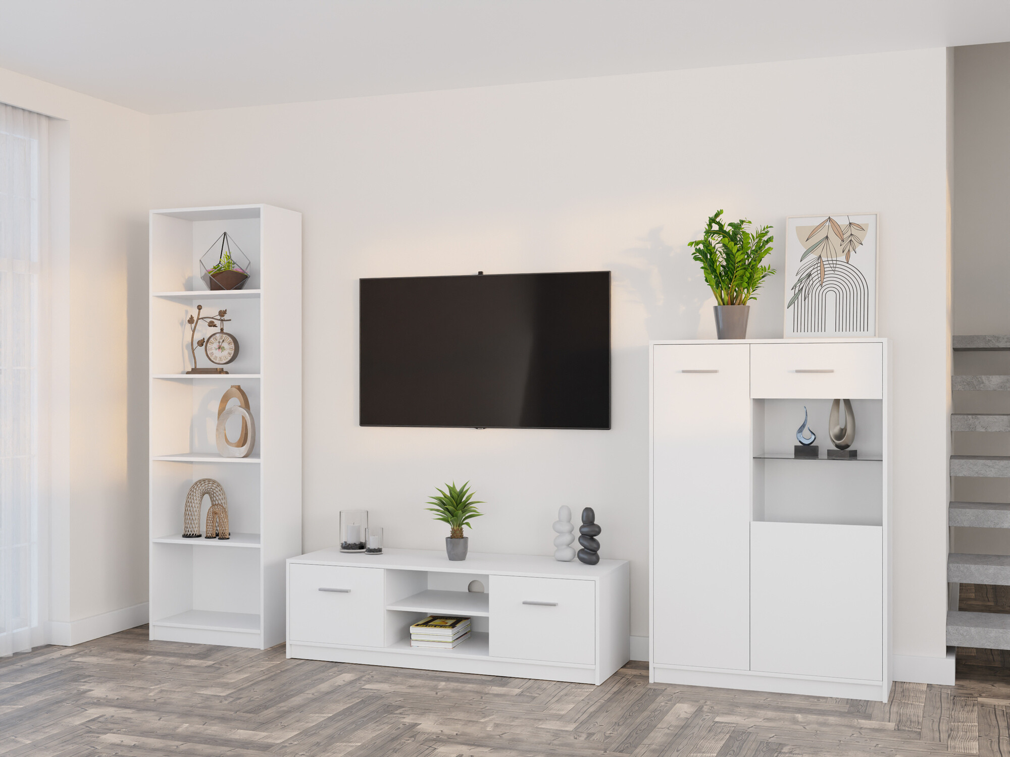 Viesistabas komplekts Novsore 164 (Balts)