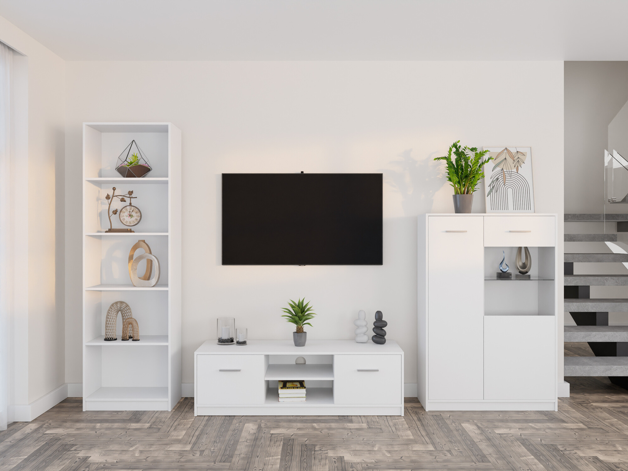 Viesistabas komplekts Novsore 164 (Balts)