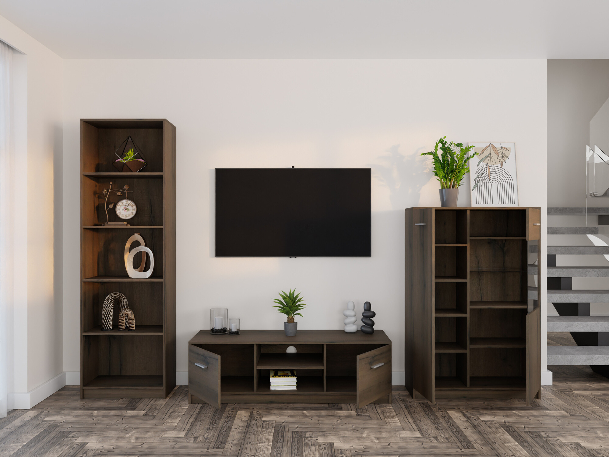 Viesistabas komplekts Novsore 164 (Tumšs ozols)