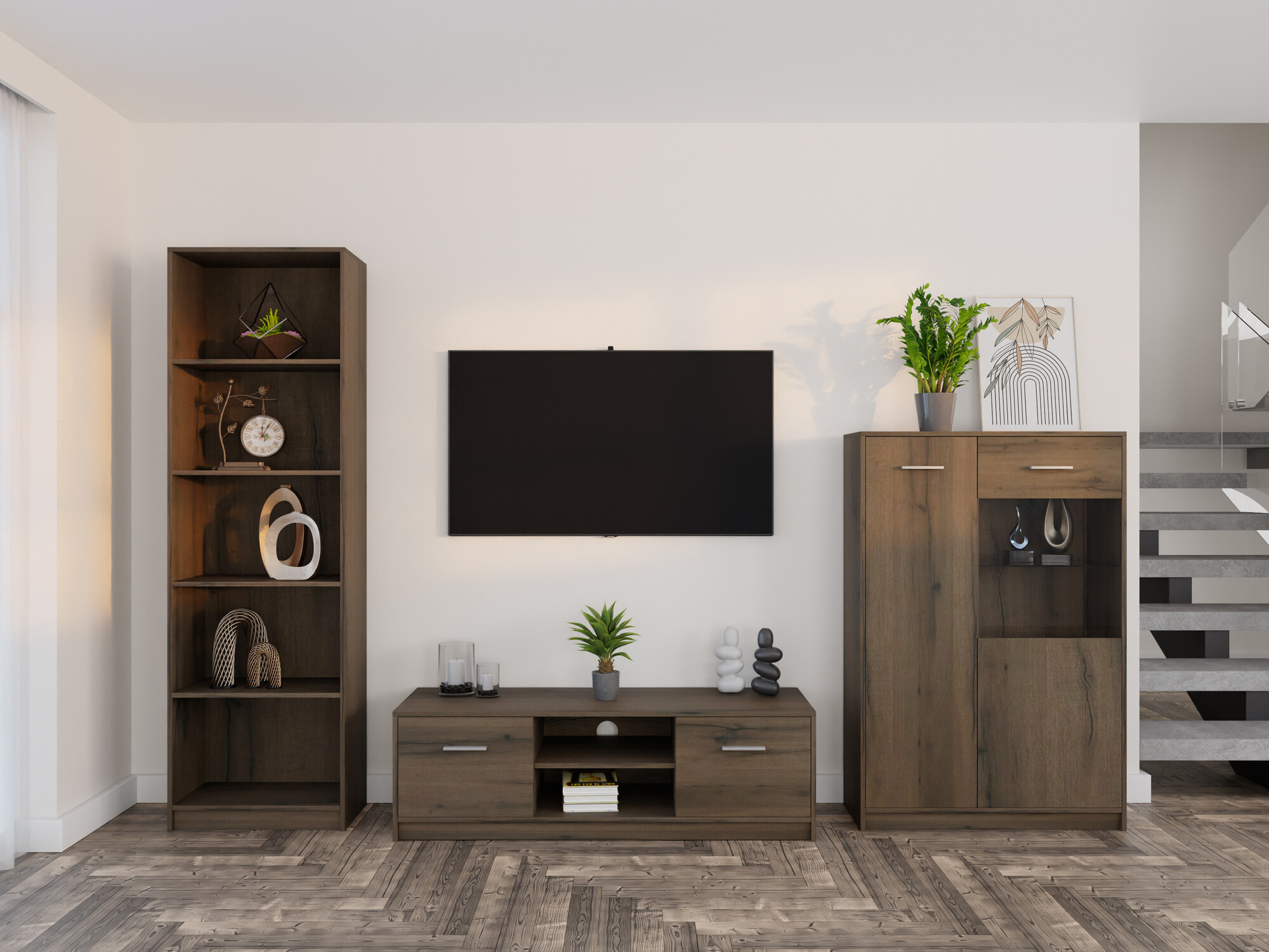 Viesistabas komplekts Novsore 164 (Tumšs ozols)