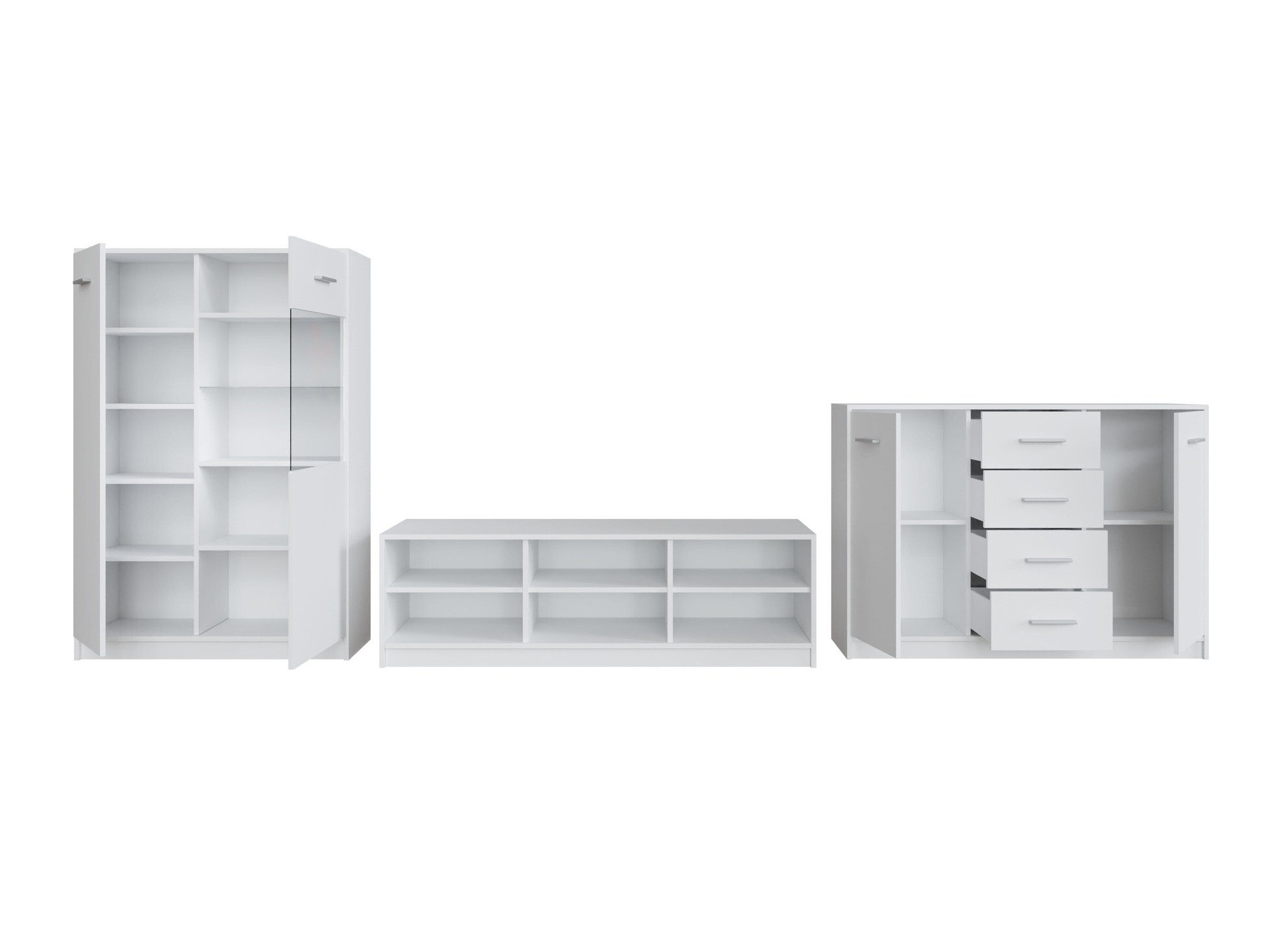 Viesistabas komplekts Novsore 165 (Balts)