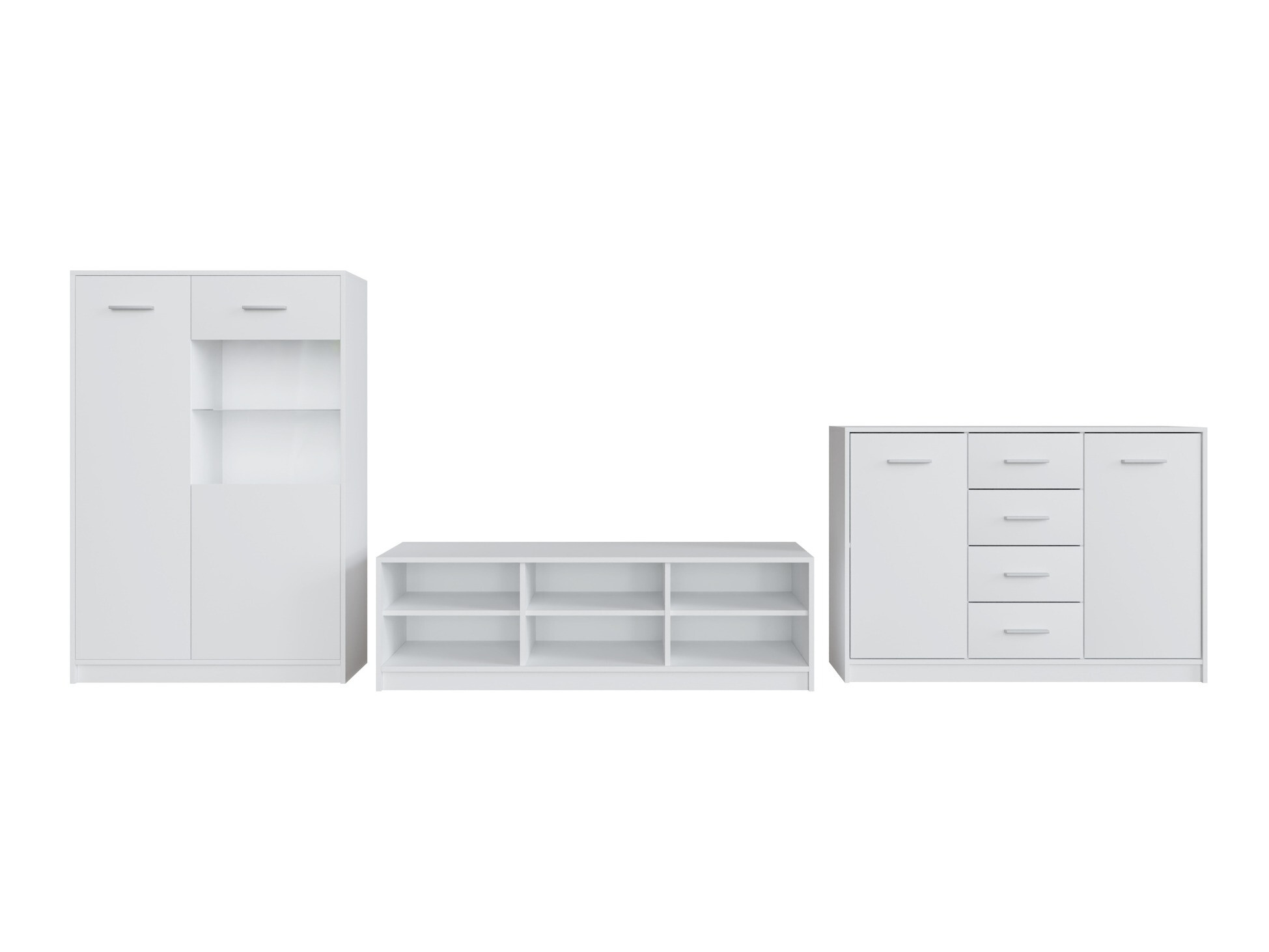 Viesistabas komplekts Novsore 165 (Balts)