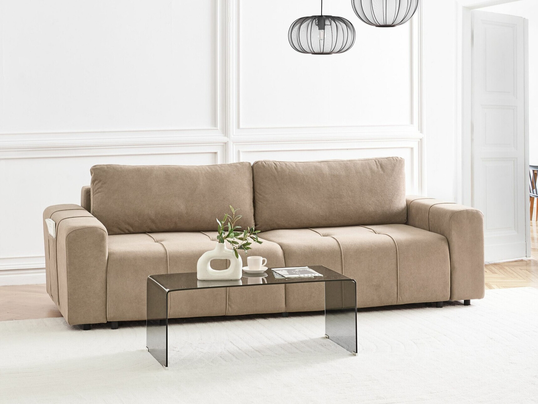 Dīvāns gulta Mirtivi 100 (Brūns)