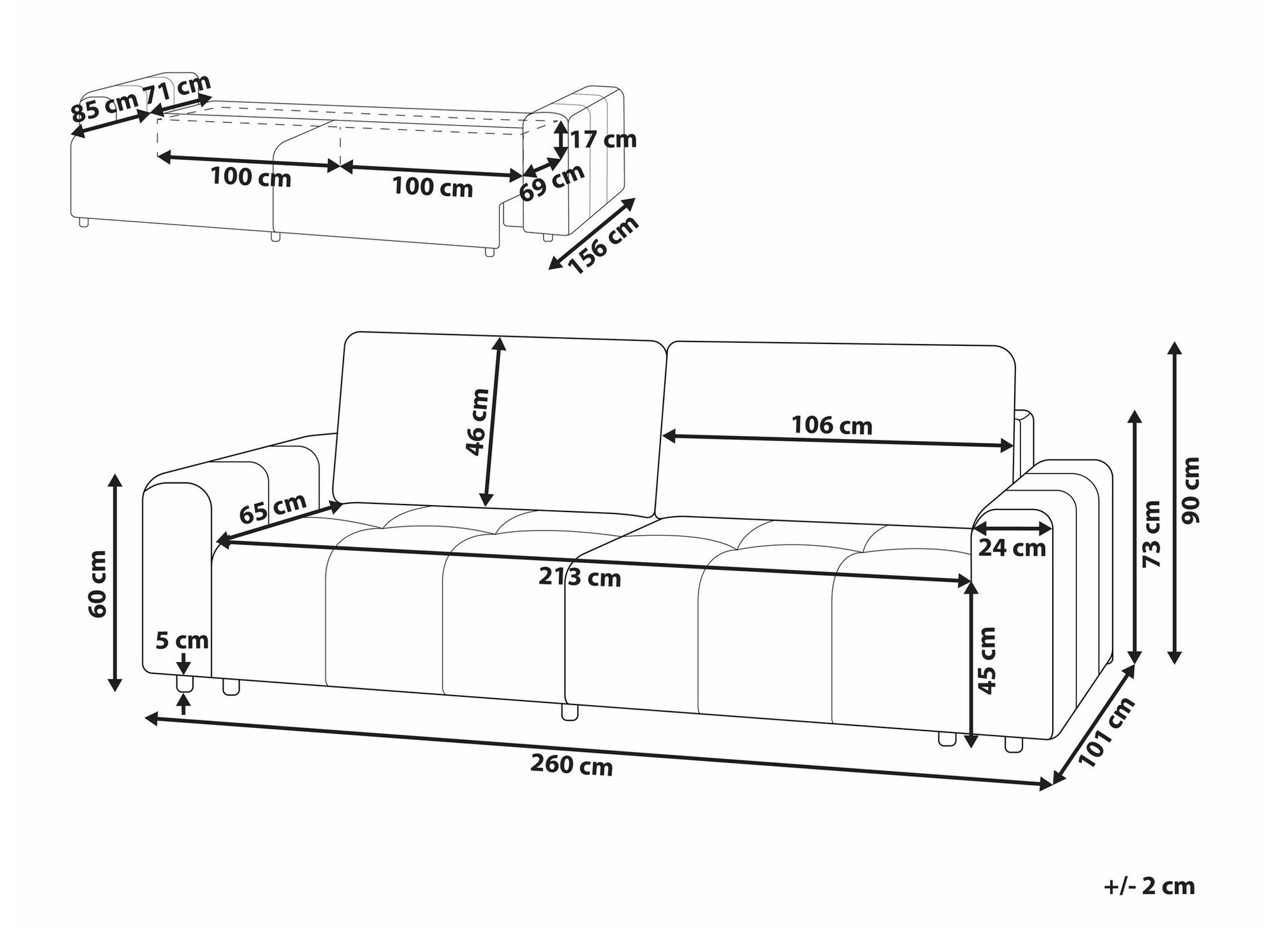 Dīvāns gulta Mirtivi 100 (Brūns)