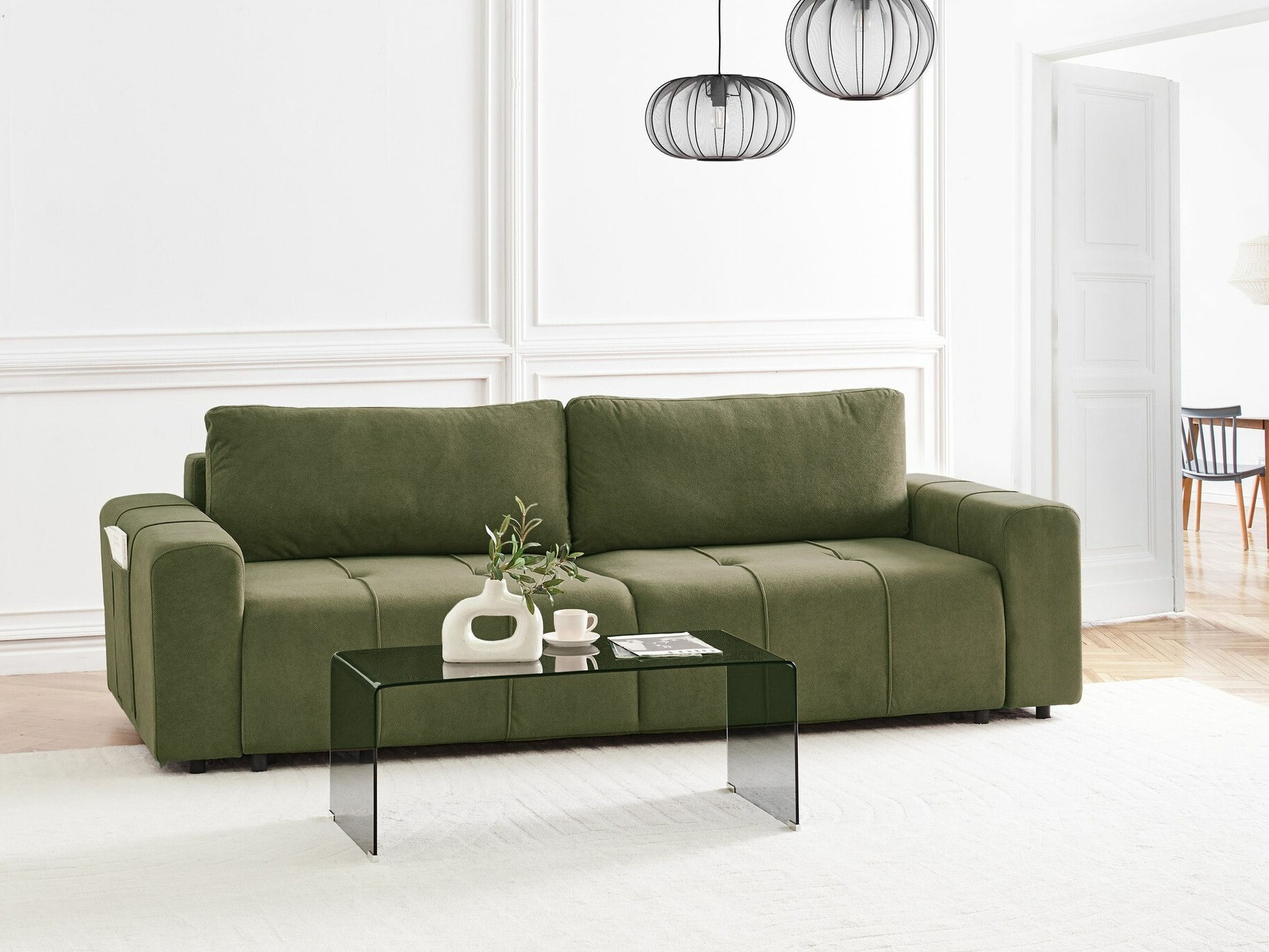 Dīvāns gulta Mirtivi 100 (Zaļš)