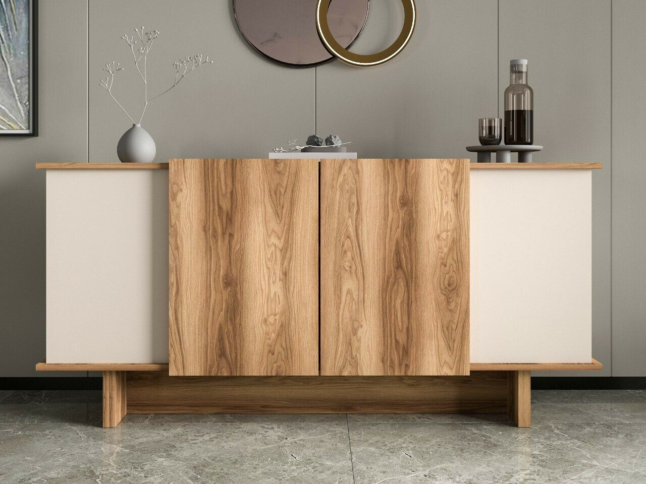 Шкафчик Kailua 2453 (Бежевый + Грецкий орех)