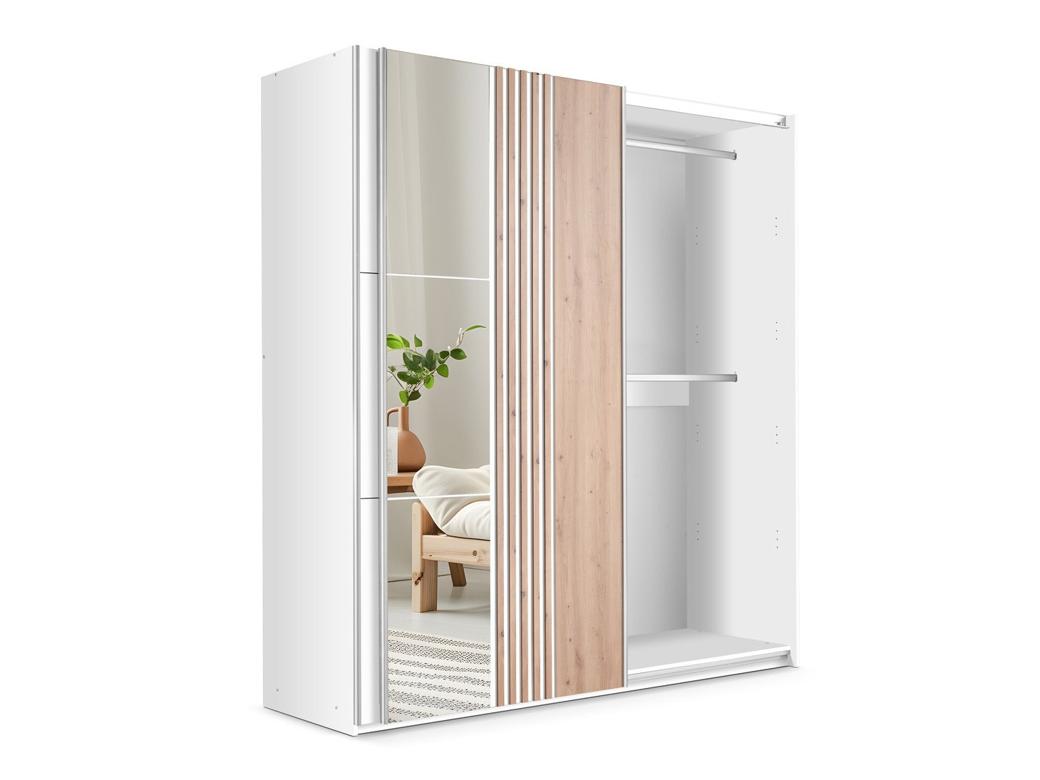 Skapis Honolulu 253 (Balts + Votan ozols)