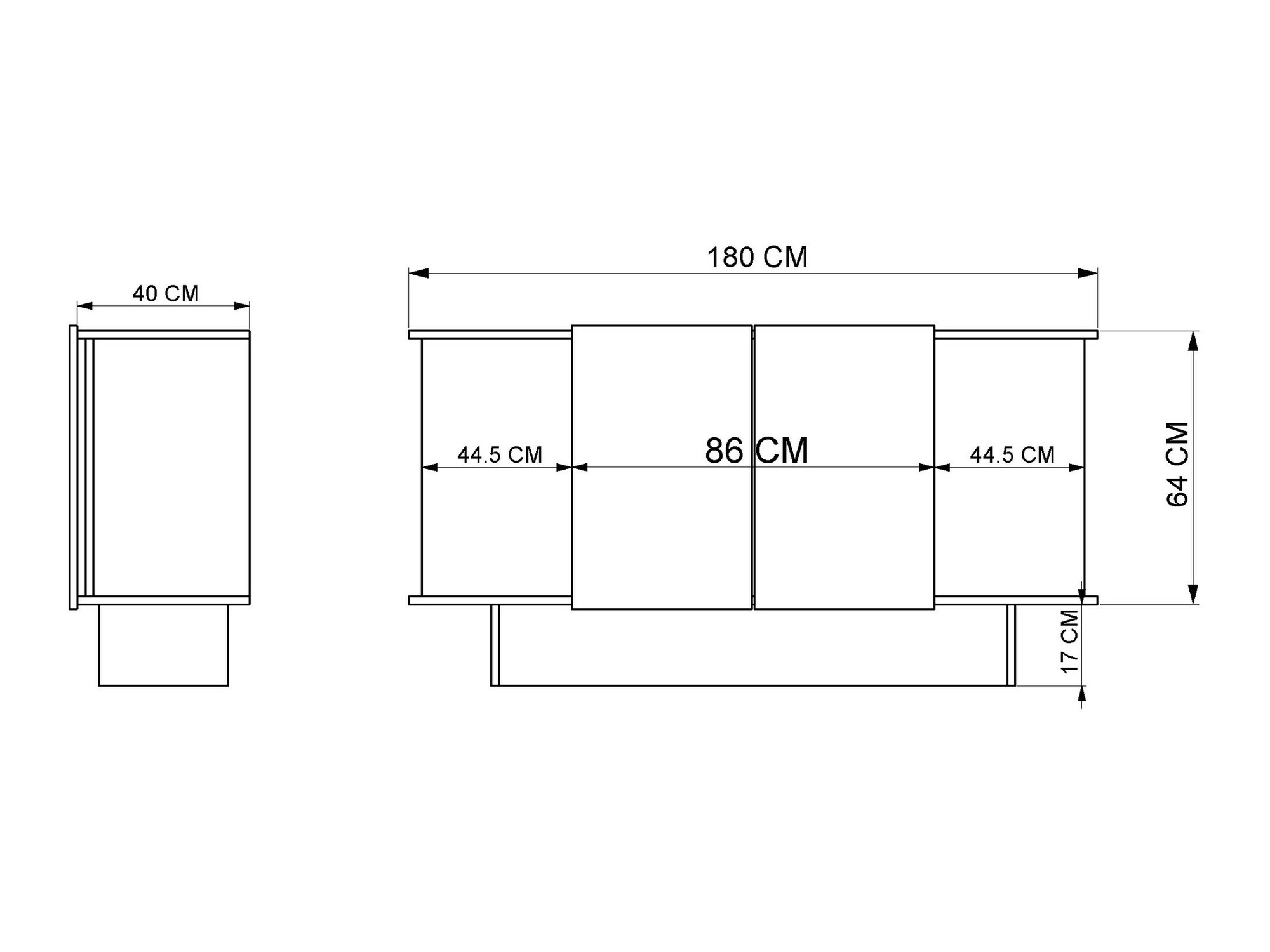 Skapis Kailua 2453 (Gaišs Travertine + Riekstkoks)