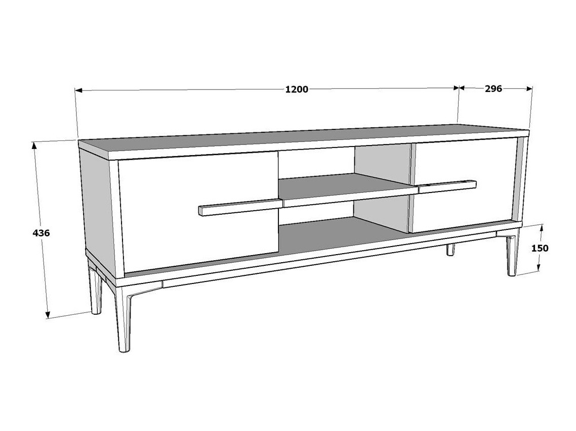 TV galds Kailua 2449 (Balts)