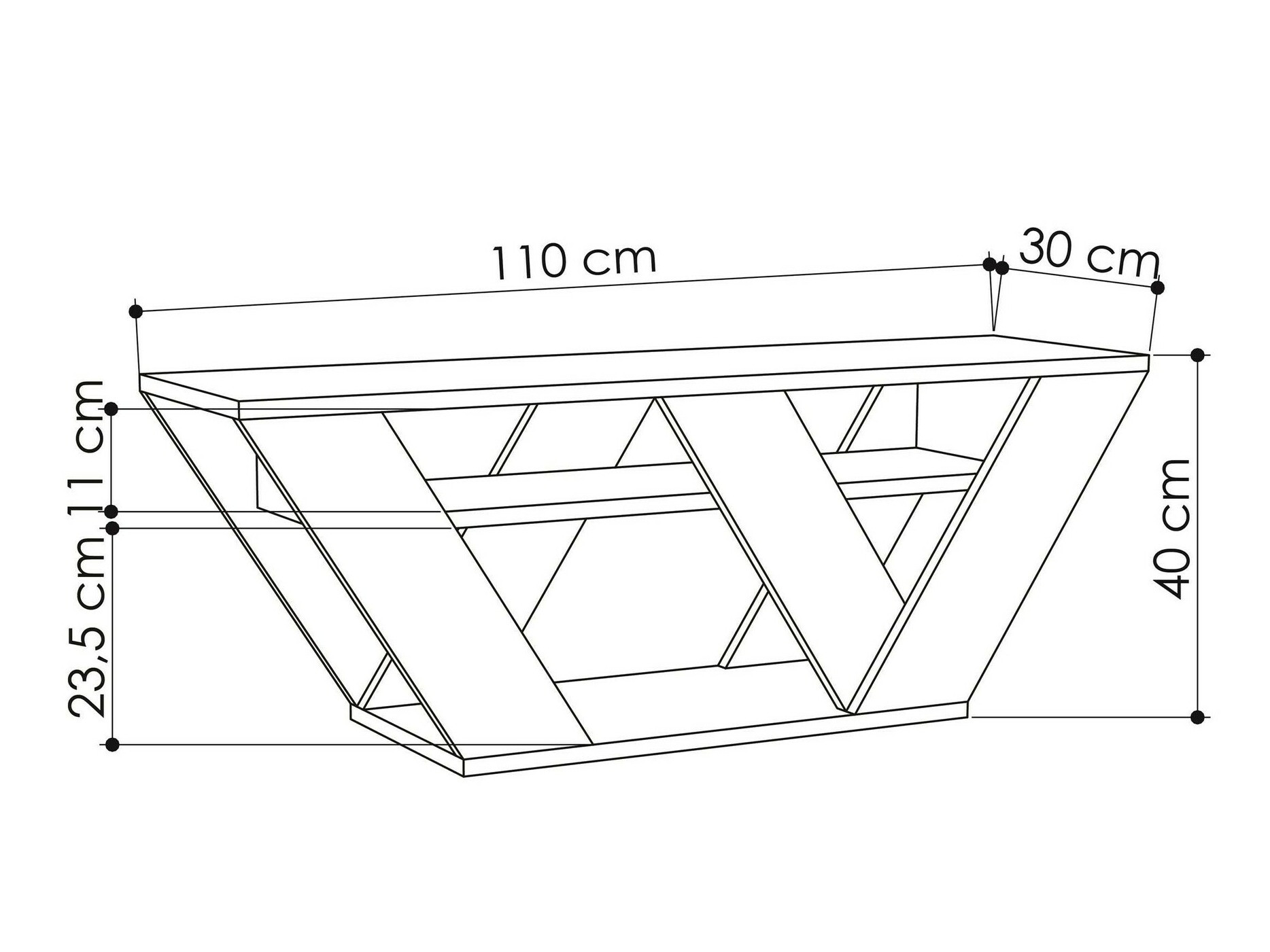 TV galds Kailua 457 (Balts marmors)