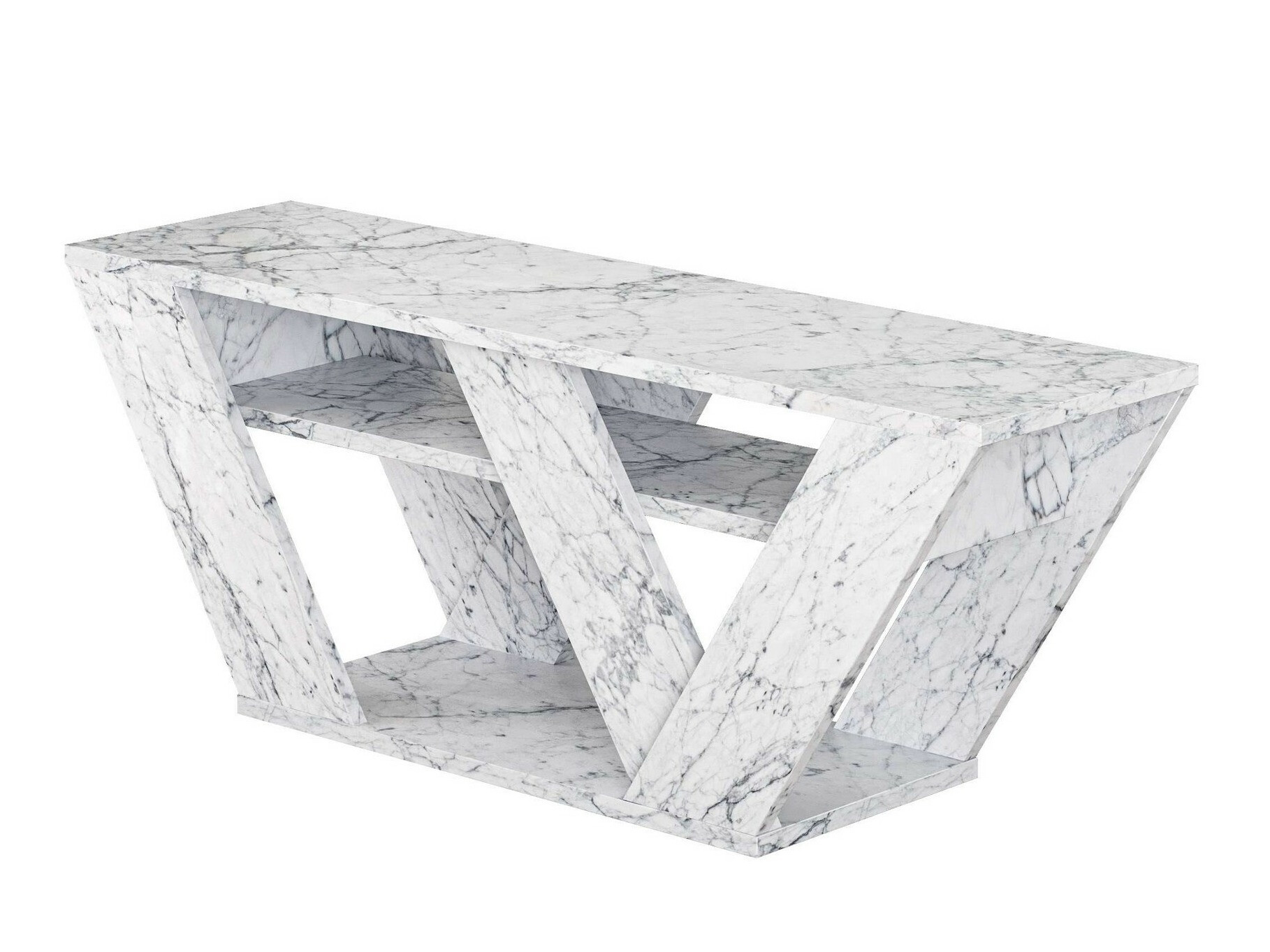 ТВ тумба Kailua 457 (Белый мрамор)