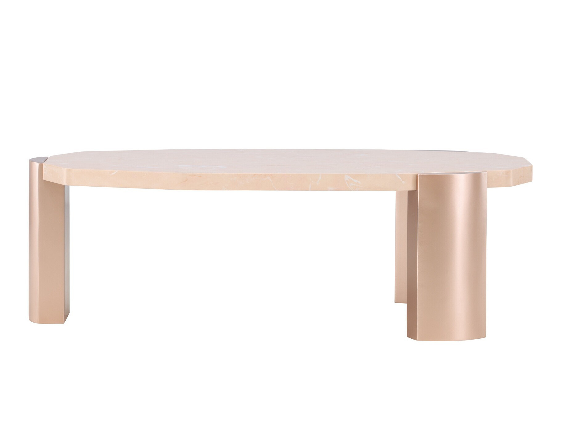 Žurnālu galdiņš Dallas 4792 (Bēšs + Brūns marmors)