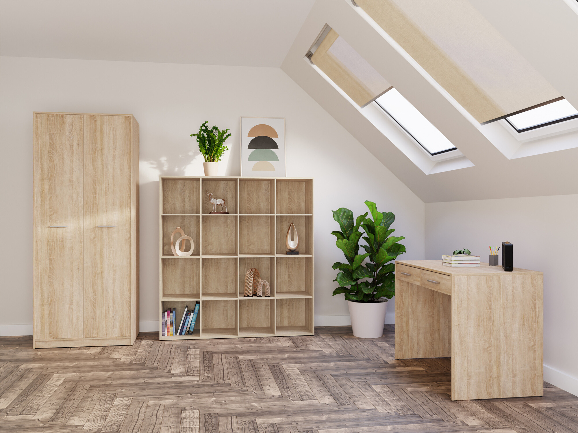 Комплект для домашнего офиса Novsore 166 (Сонома Дуб)