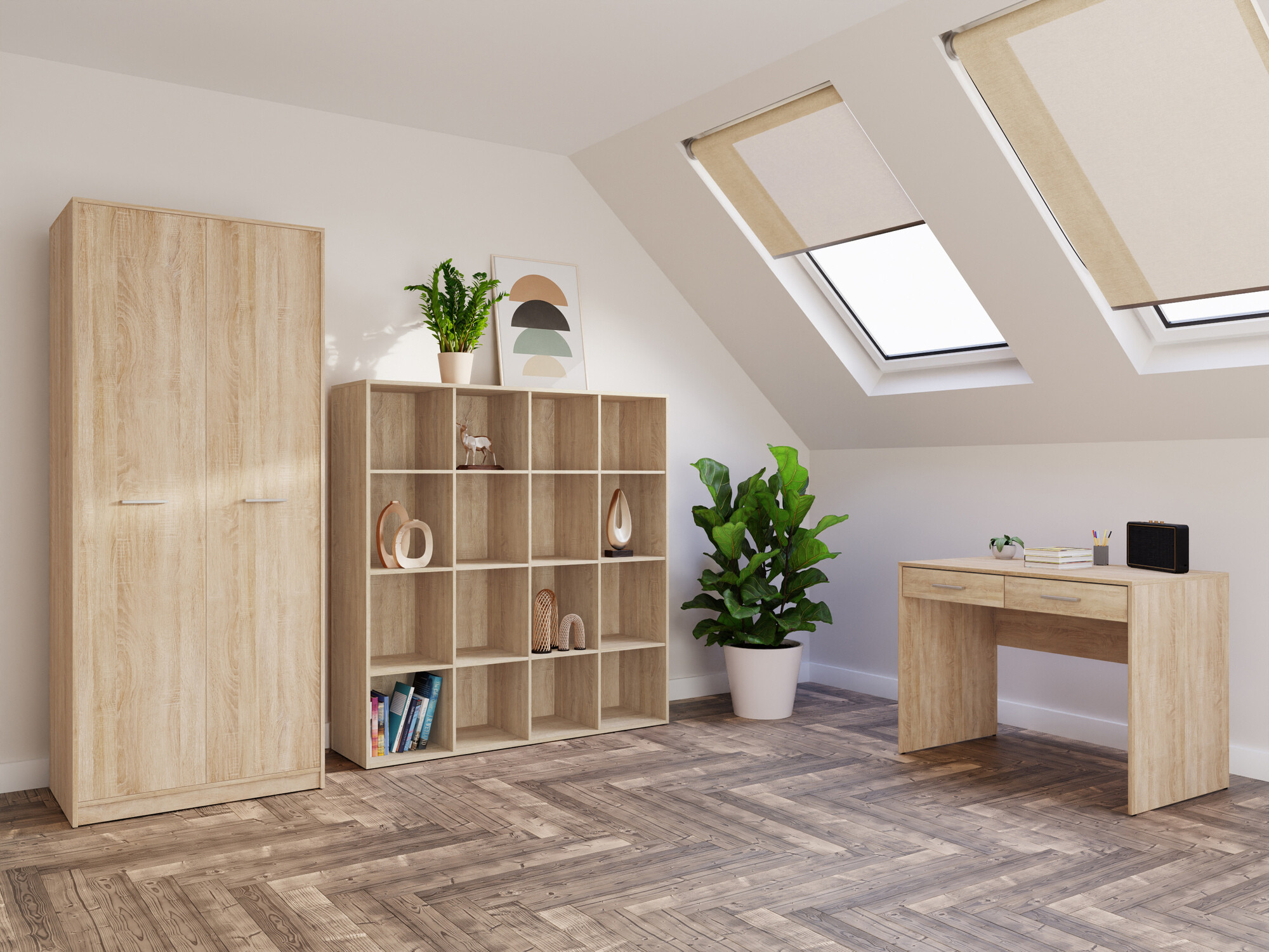 Mājas biroja komplekts Novsore 166 (Sonomas ozols)