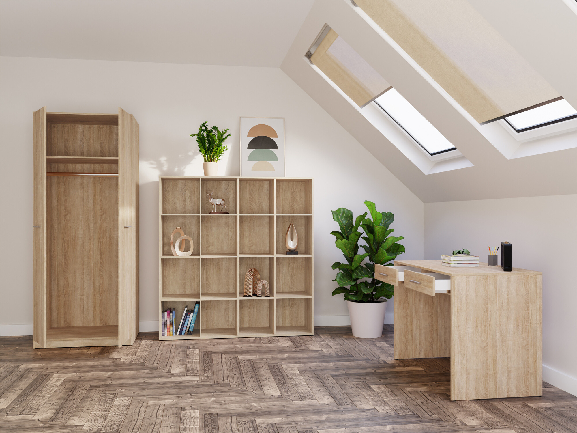 Mājas biroja komplekts Novsore 166 (Sonomas ozols)