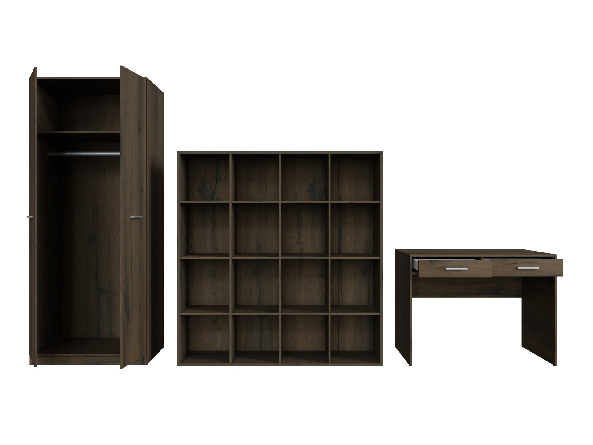 Mājas biroja komplekts Novsore 166 (Tumšs ozols)
