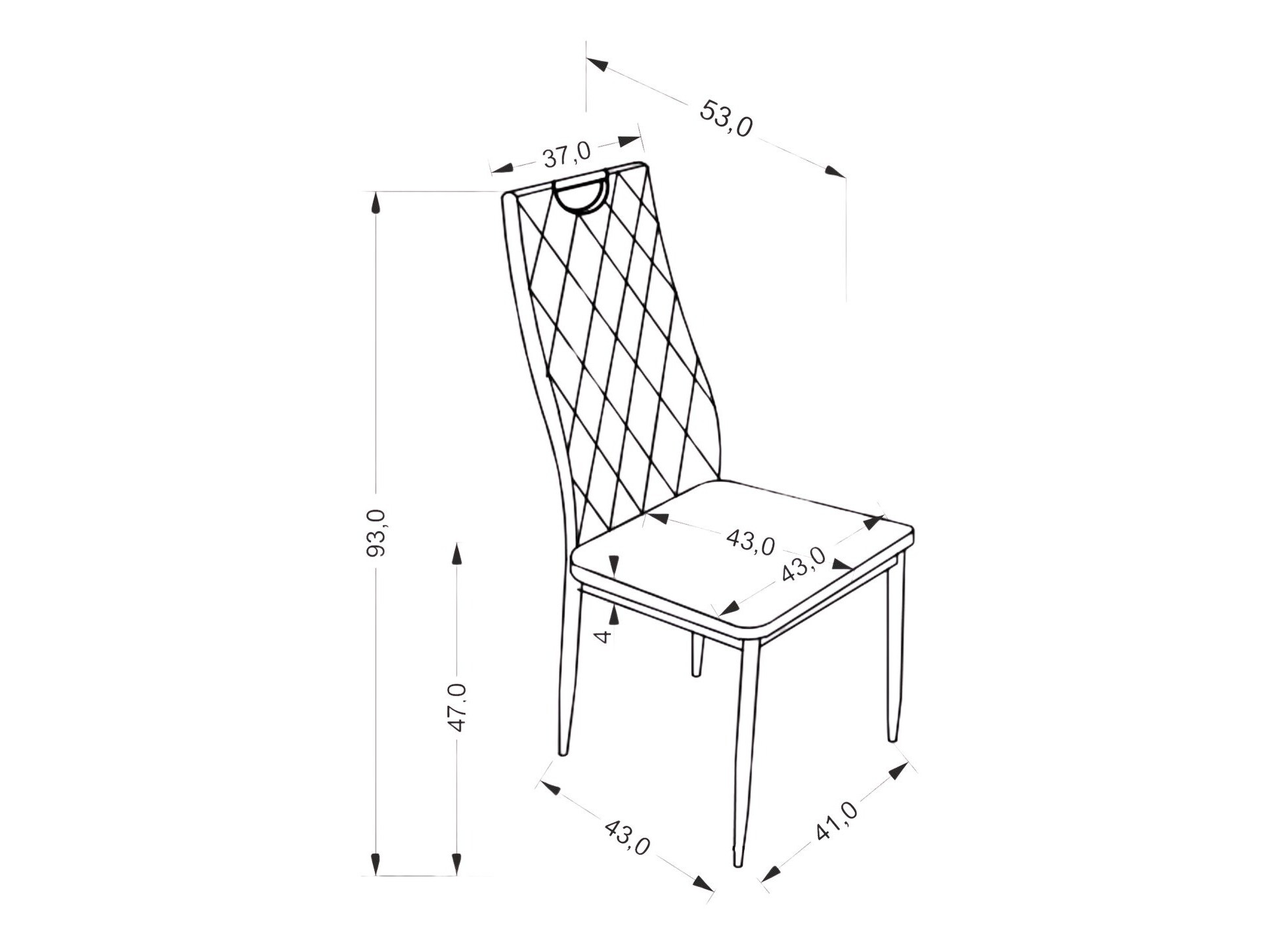Krēsls Houston 1921 (Melns)