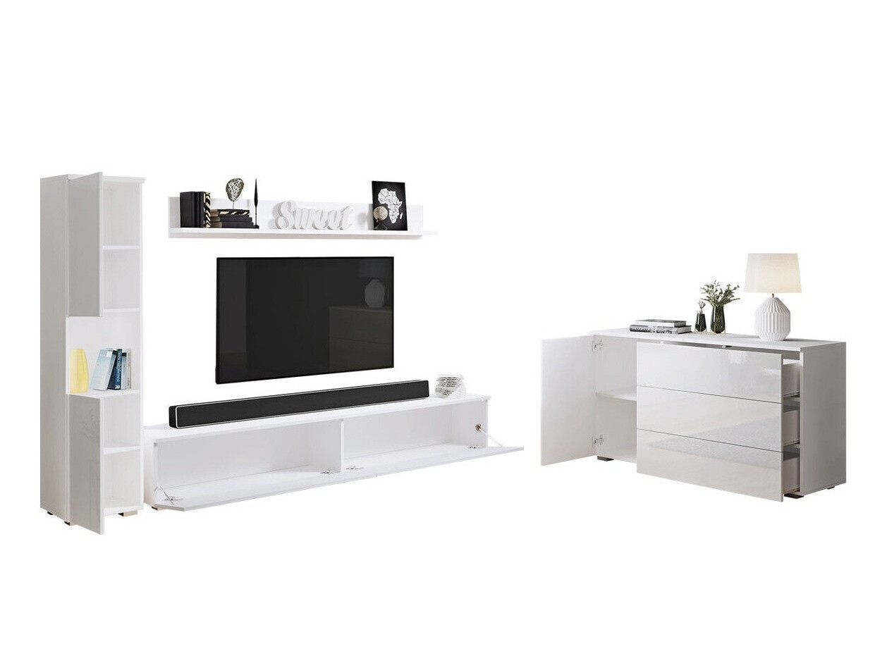 Набор для гостиной Sarasota 132 (Белый + Глянцевый белый)