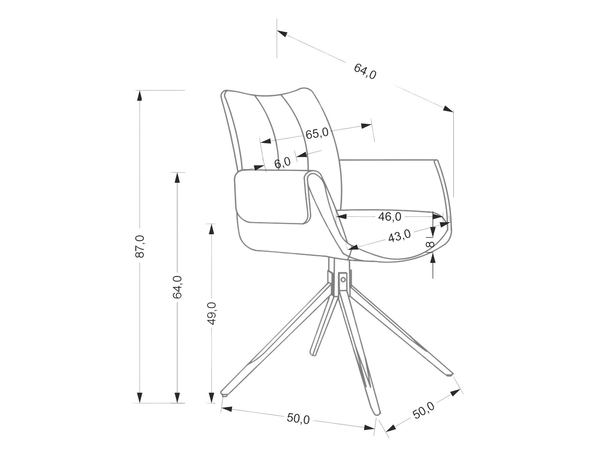 Стул Houston 1920 (Серый)