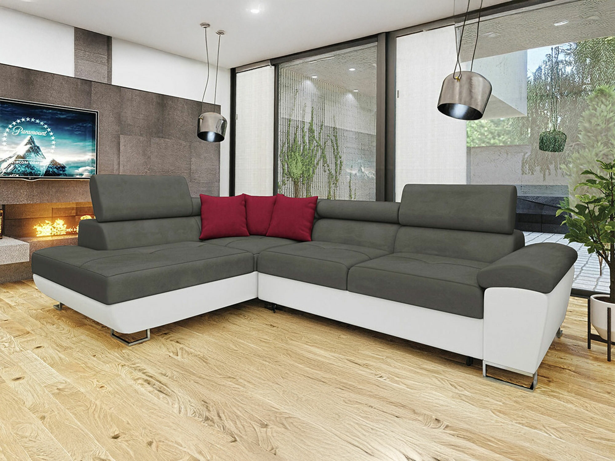 Stūra dīvāns Comfivo Ruta II (Soft 017 + Uttario Velvet 2971 + Kronos 02)