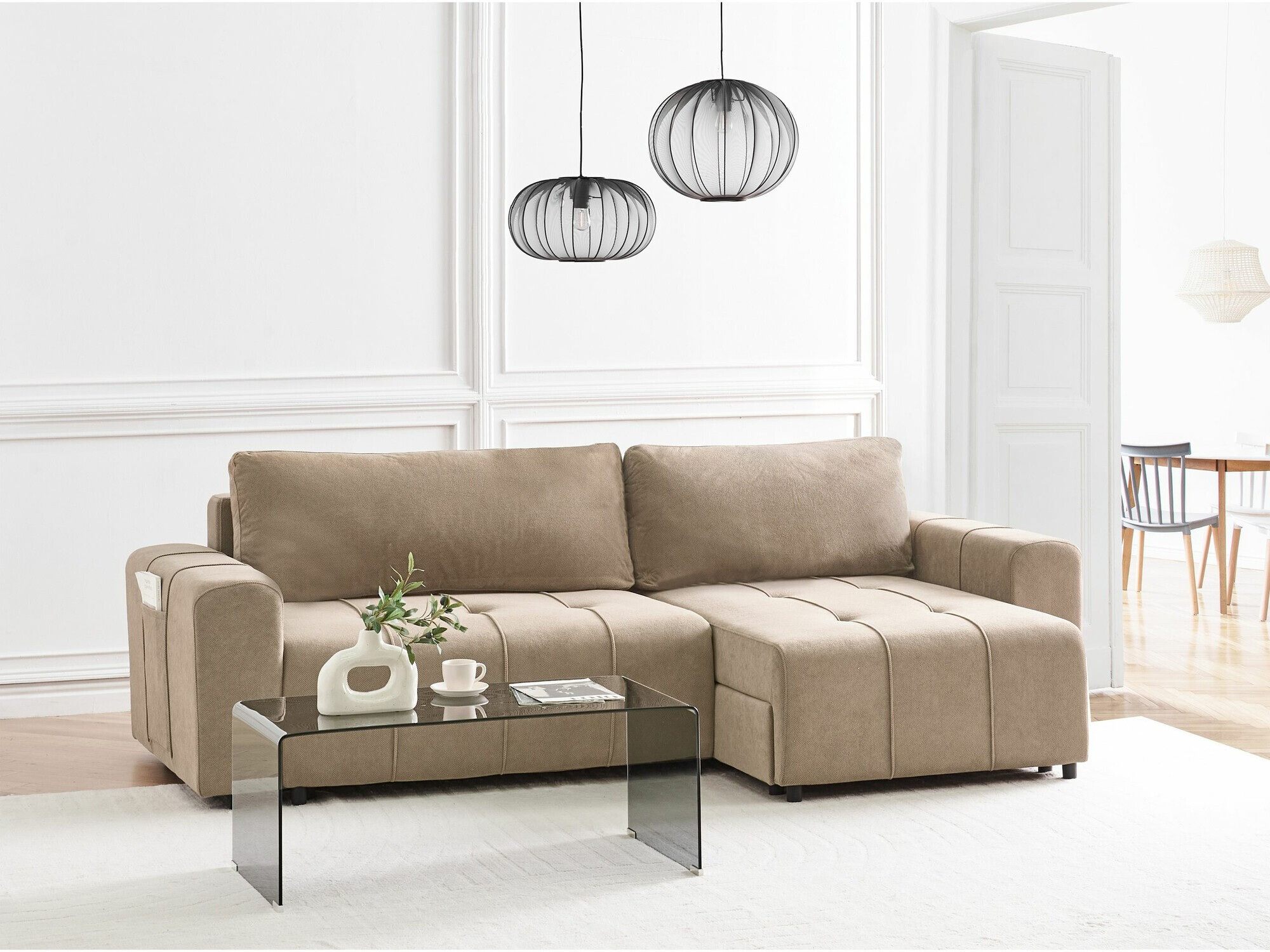 Stūra dīvāns Mirtivi 104 (Brūns)