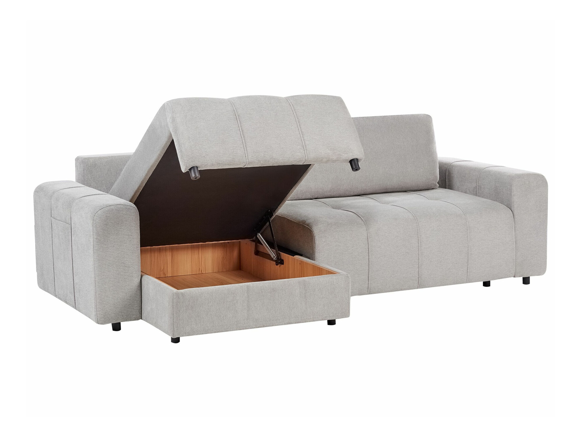 Stūra dīvāns Mirtivi 104 (Gaiši pelēks)