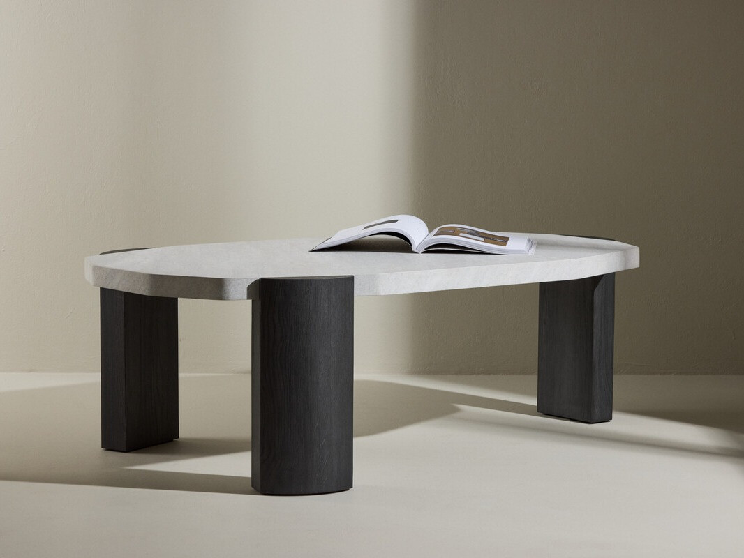 Журнальный столик Dallas 4792 (Чёрный + Белый мрамор)