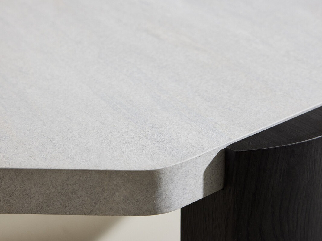 Žurnālu galdiņš Dallas 4792 (Melns + Balts marmors)