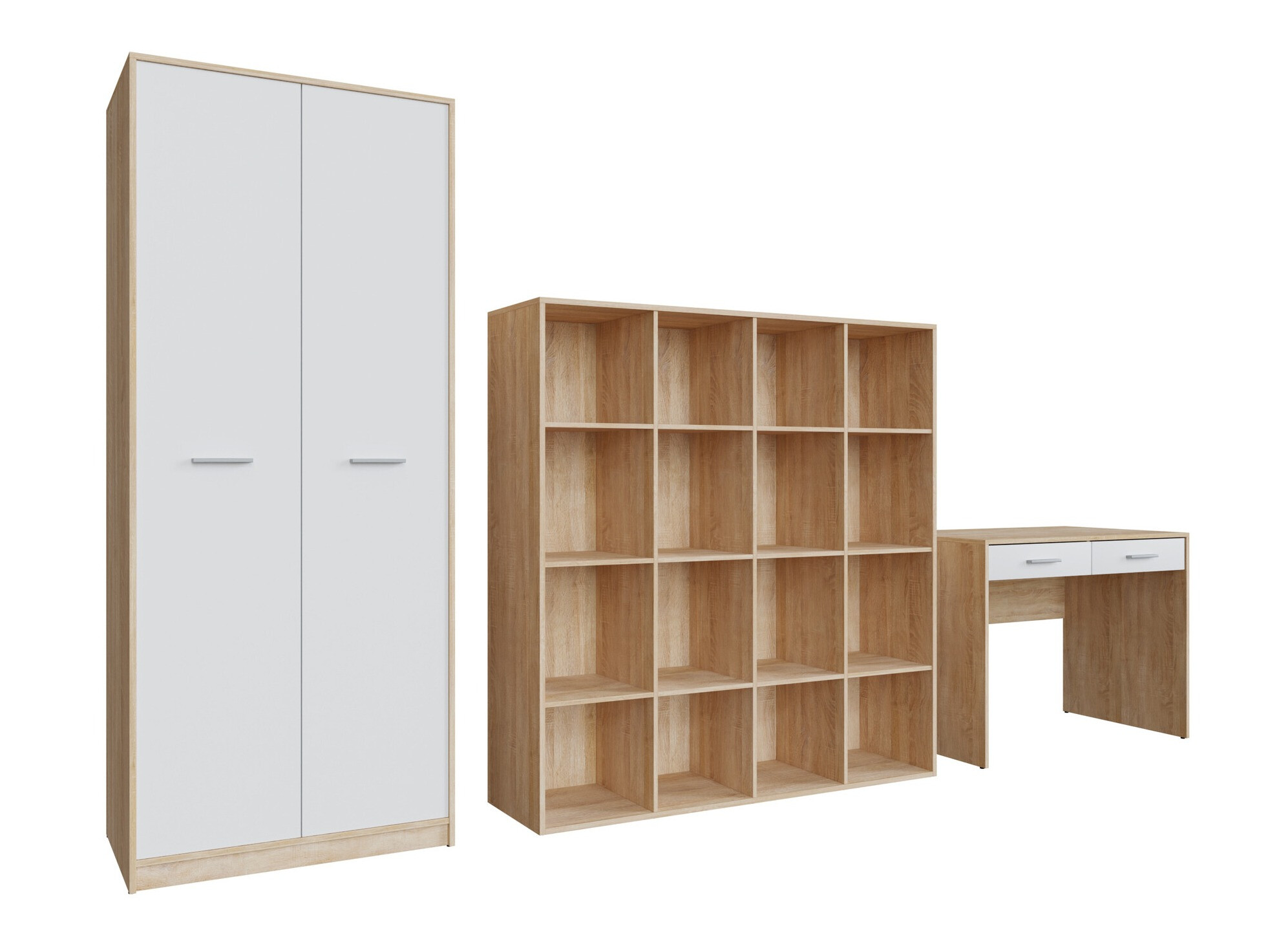 Комплект для домашнего офиса Novsore 166 (Сонома Дуб + Белый)