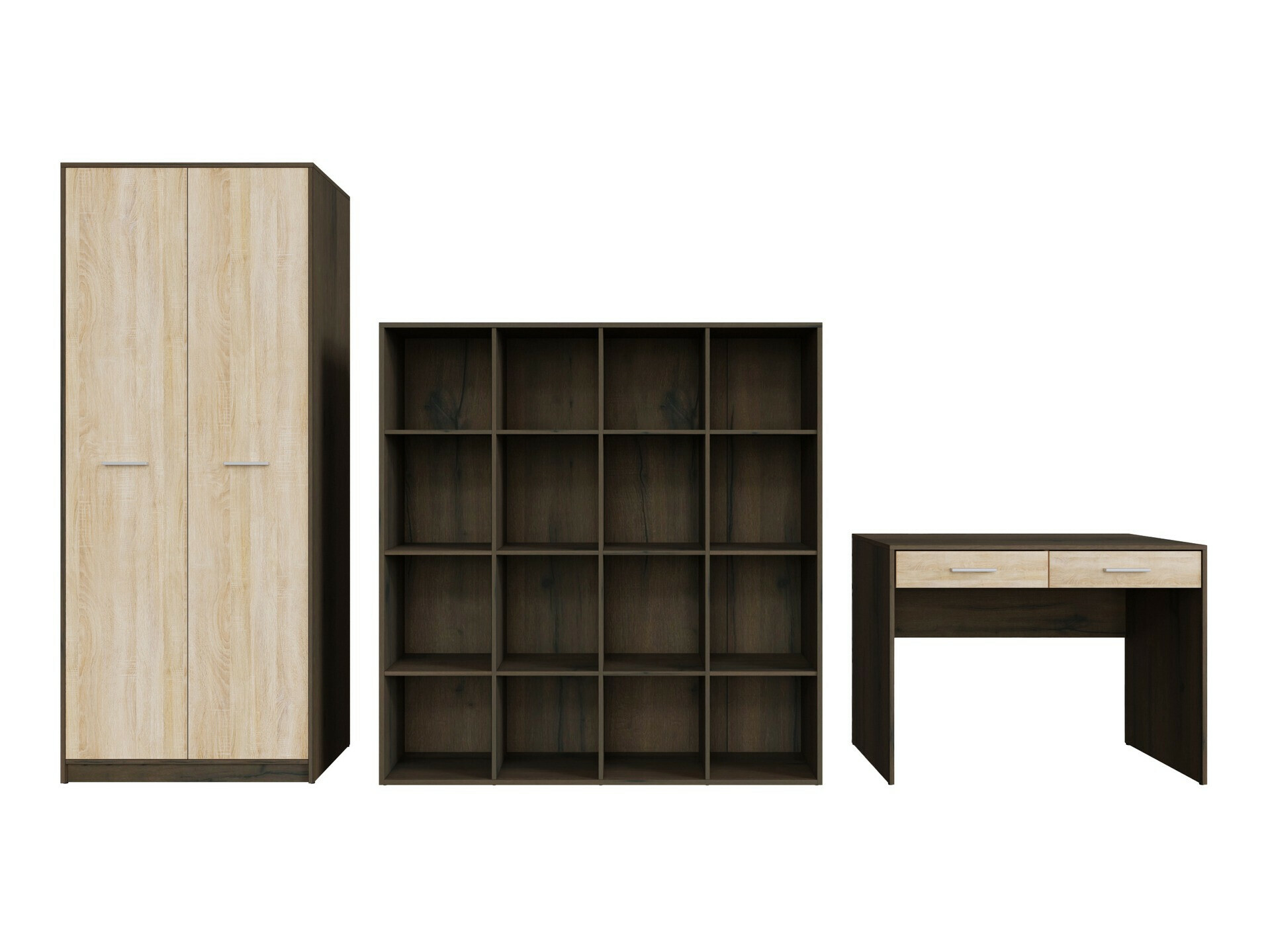 Комплект для домашнего офиса Novsore 166 (Темный дуб + Сонома Дуб)