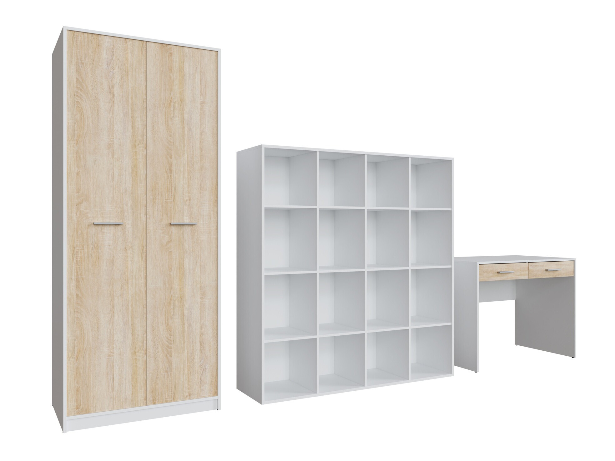 Mājas biroja komplekts Novsore 166 (Balts + Sonomas ozols)