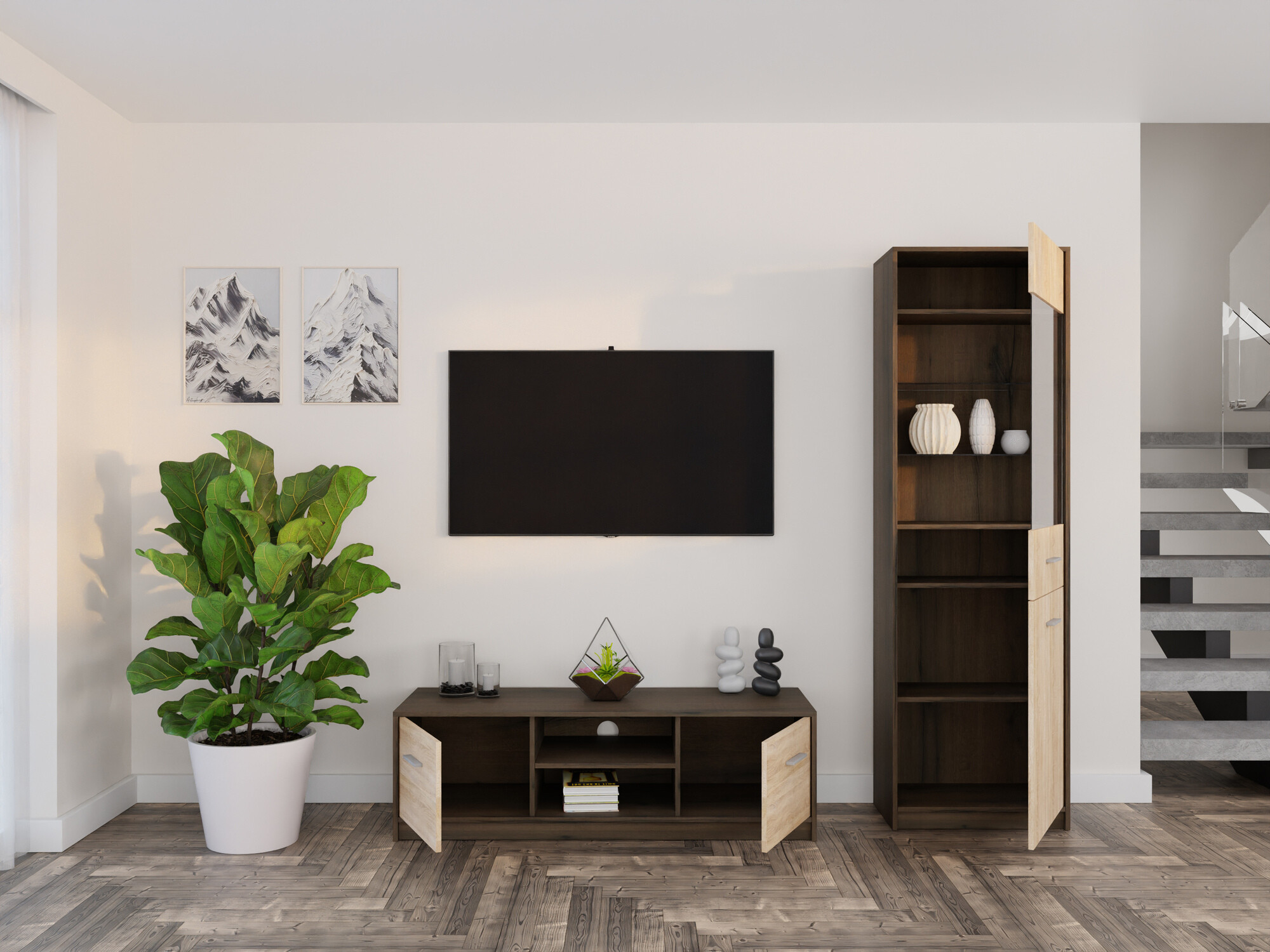 Набор для гостиной Novsore 161 (Темный дуб + Сонома Дуб)