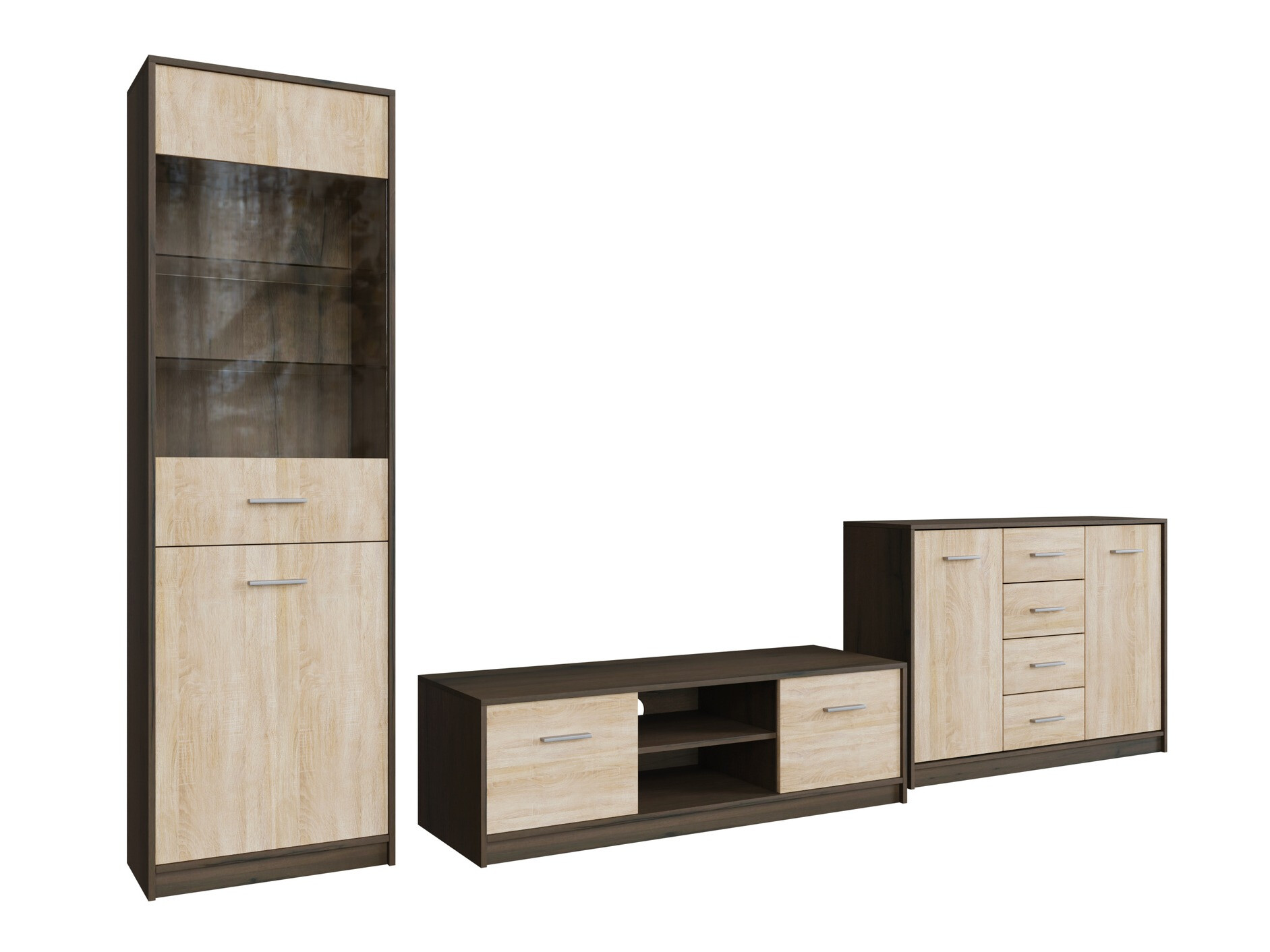 Набор для гостиной Novsore 162 (Темный дуб + Сонома Дуб)