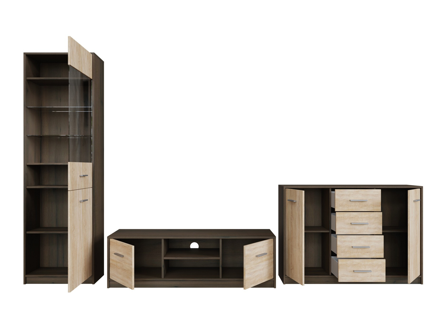 Набор для гостиной Novsore 162 (Темный дуб + Сонома Дуб)